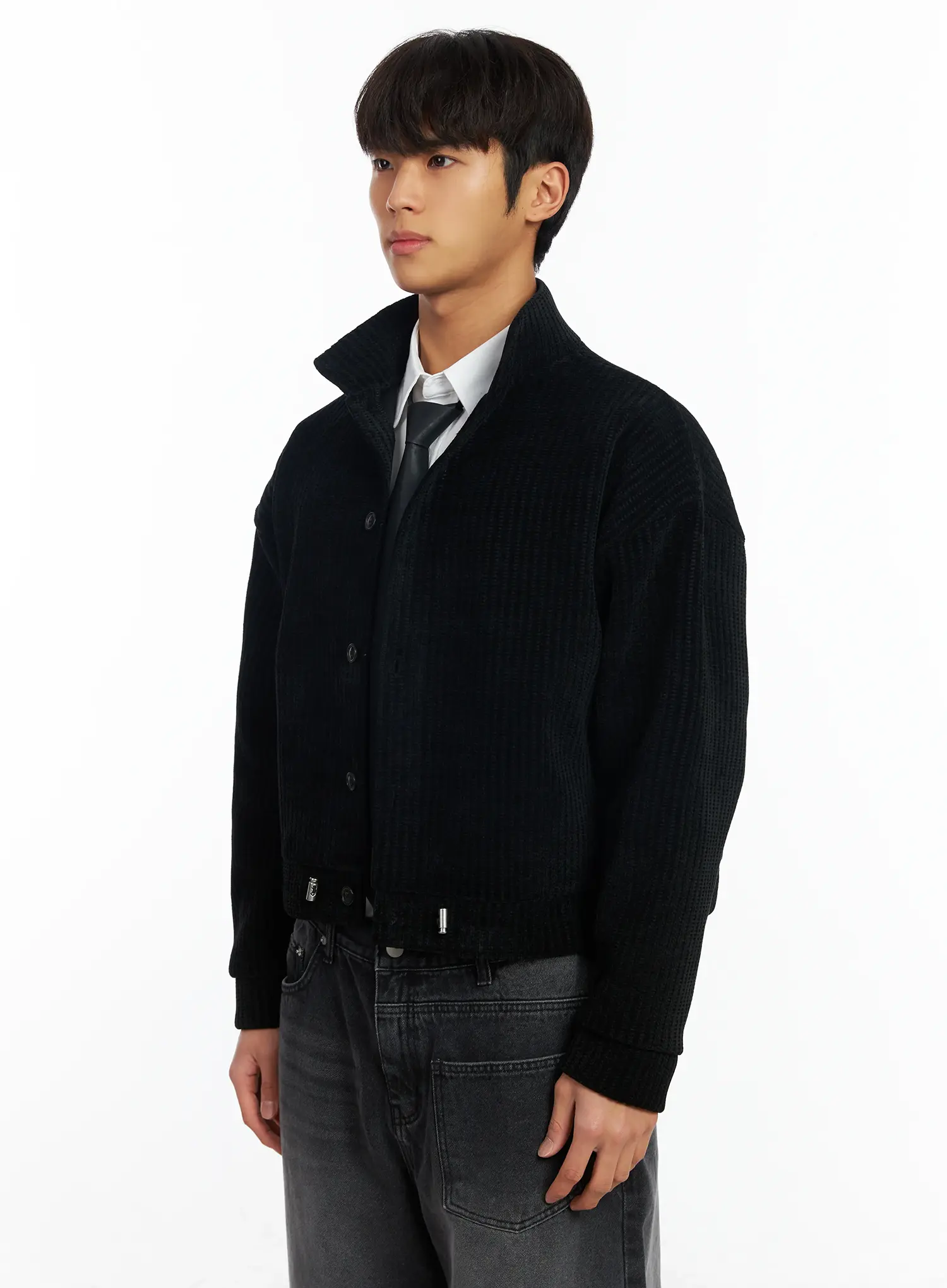 Men's Velvet Collar Jacket IF506 - Image 5