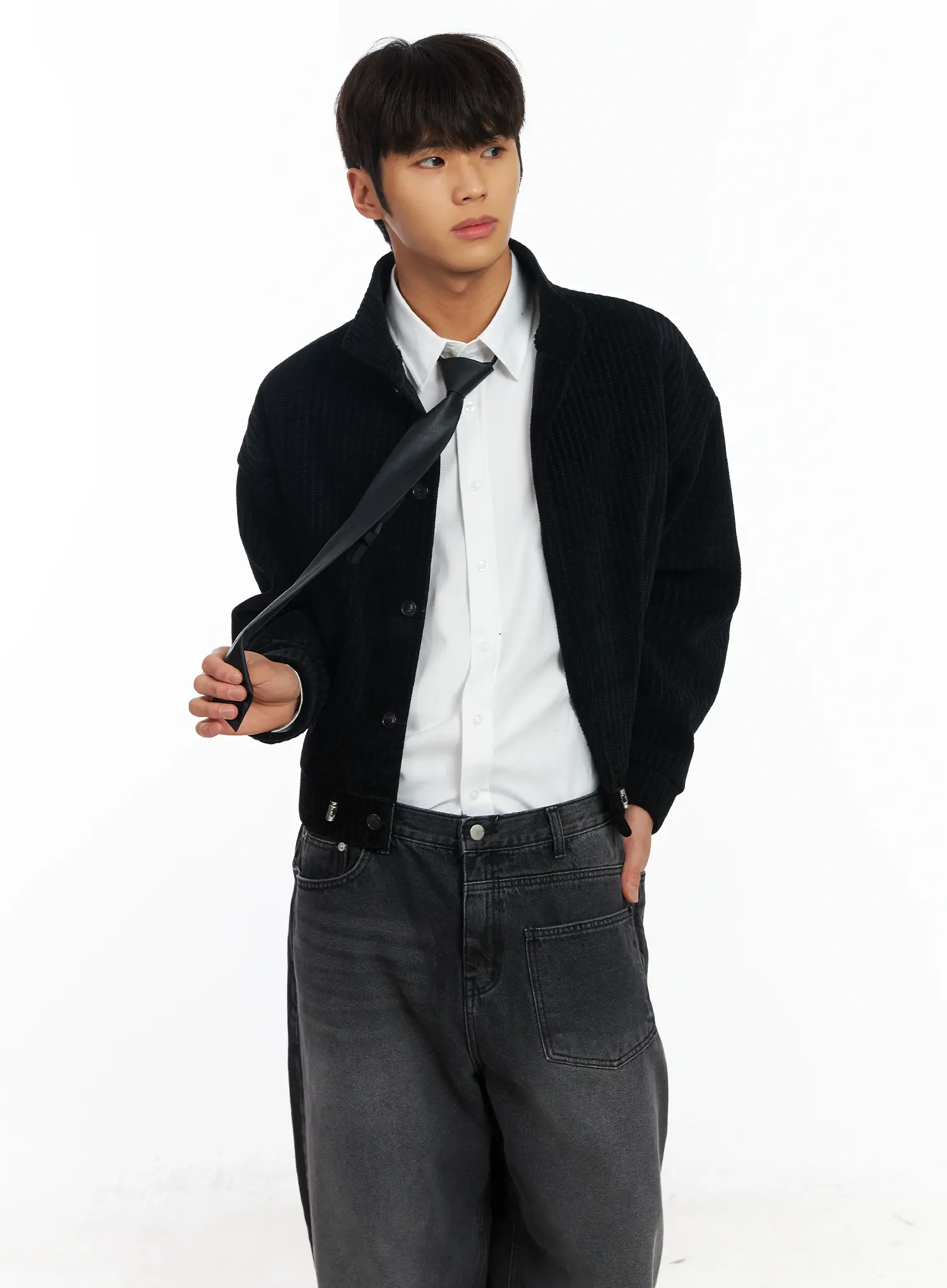 Men's Velvet Collar Jacket IF506 - Image 7