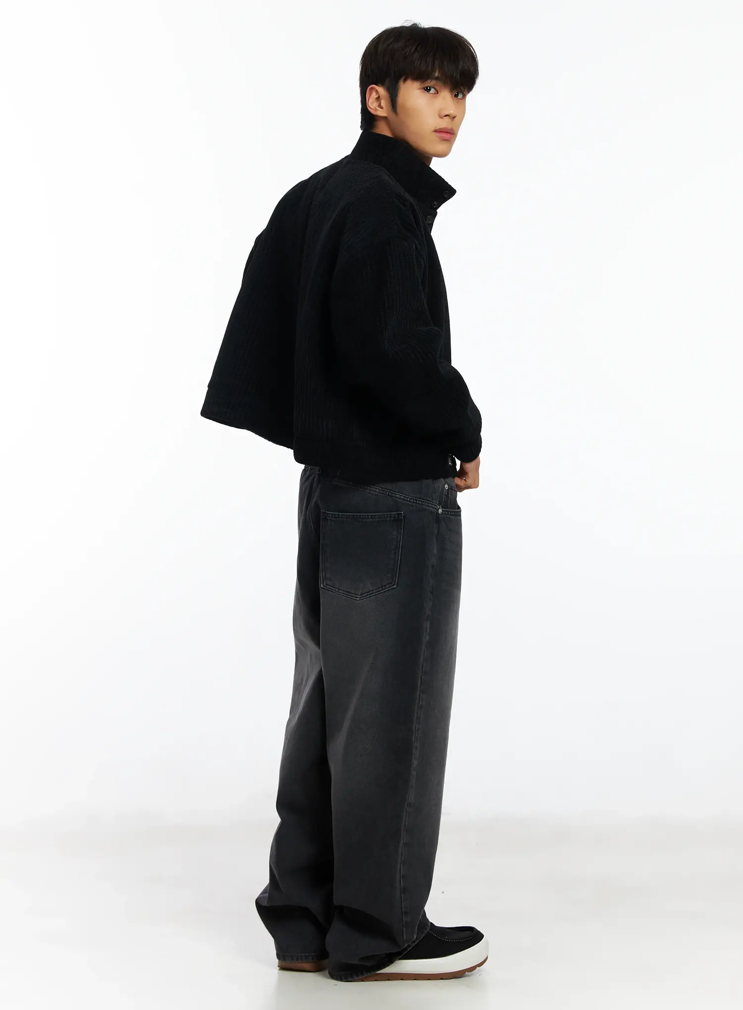 Men's Velvet Collar Jacket IF506 - Image 9
