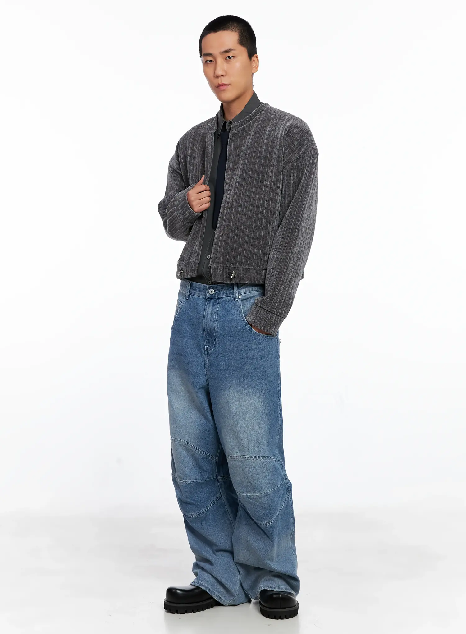 Men's Velvet Crop Jacket IS510 - Image 2