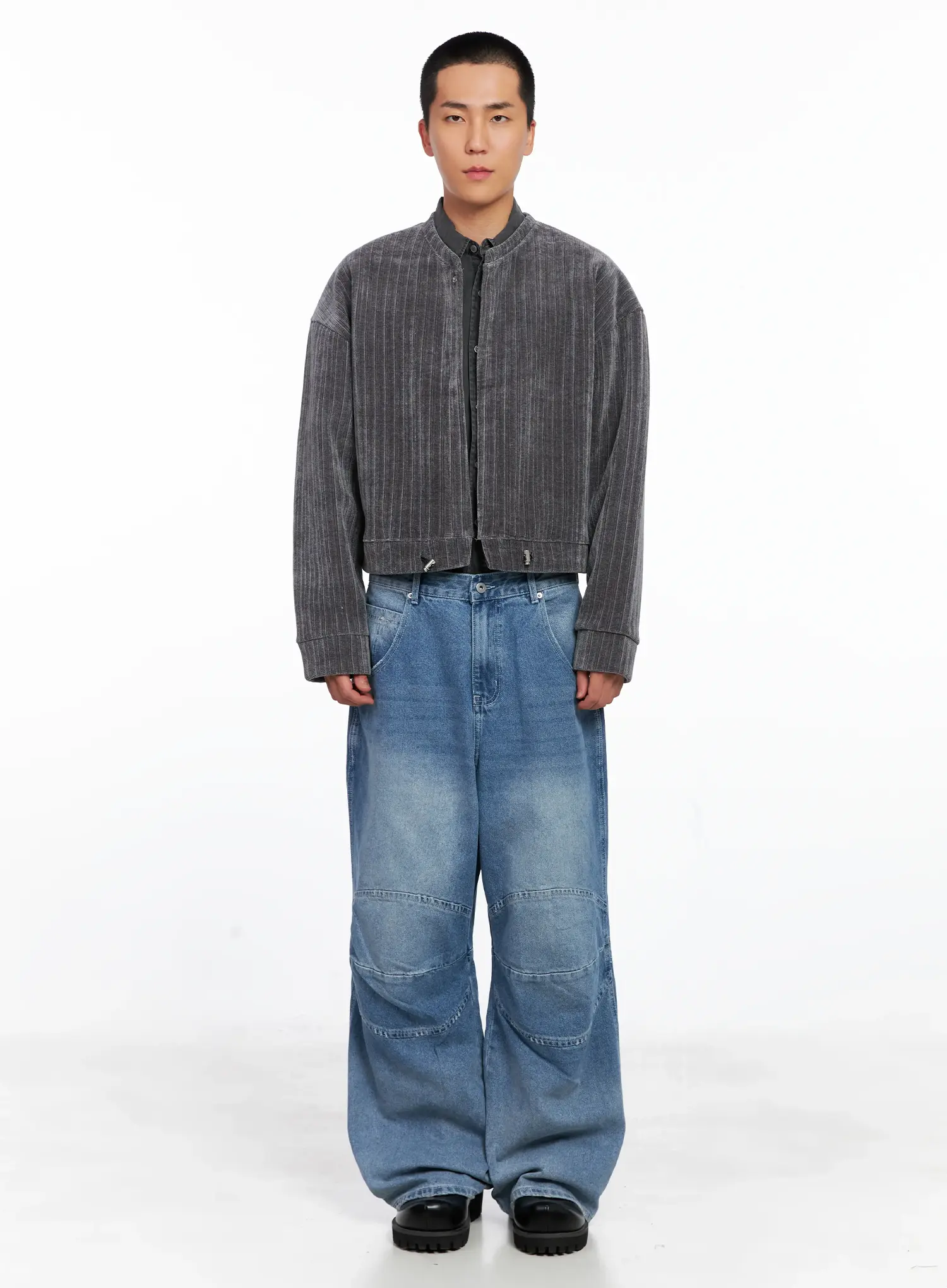 Men's Velvet Crop Jacket IS510 - Image 3