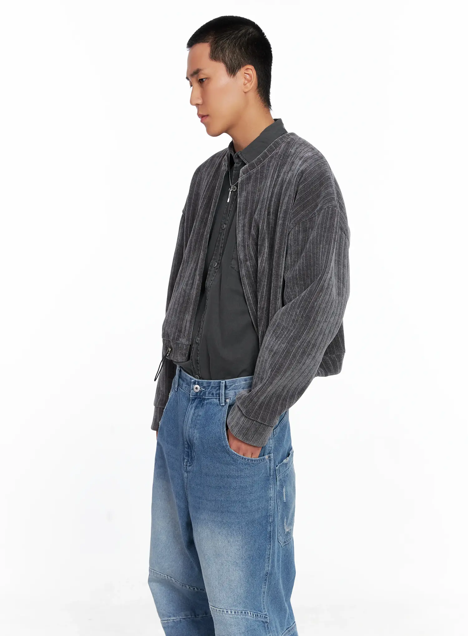 Men's Velvet Crop Jacket IS510 - Image 7