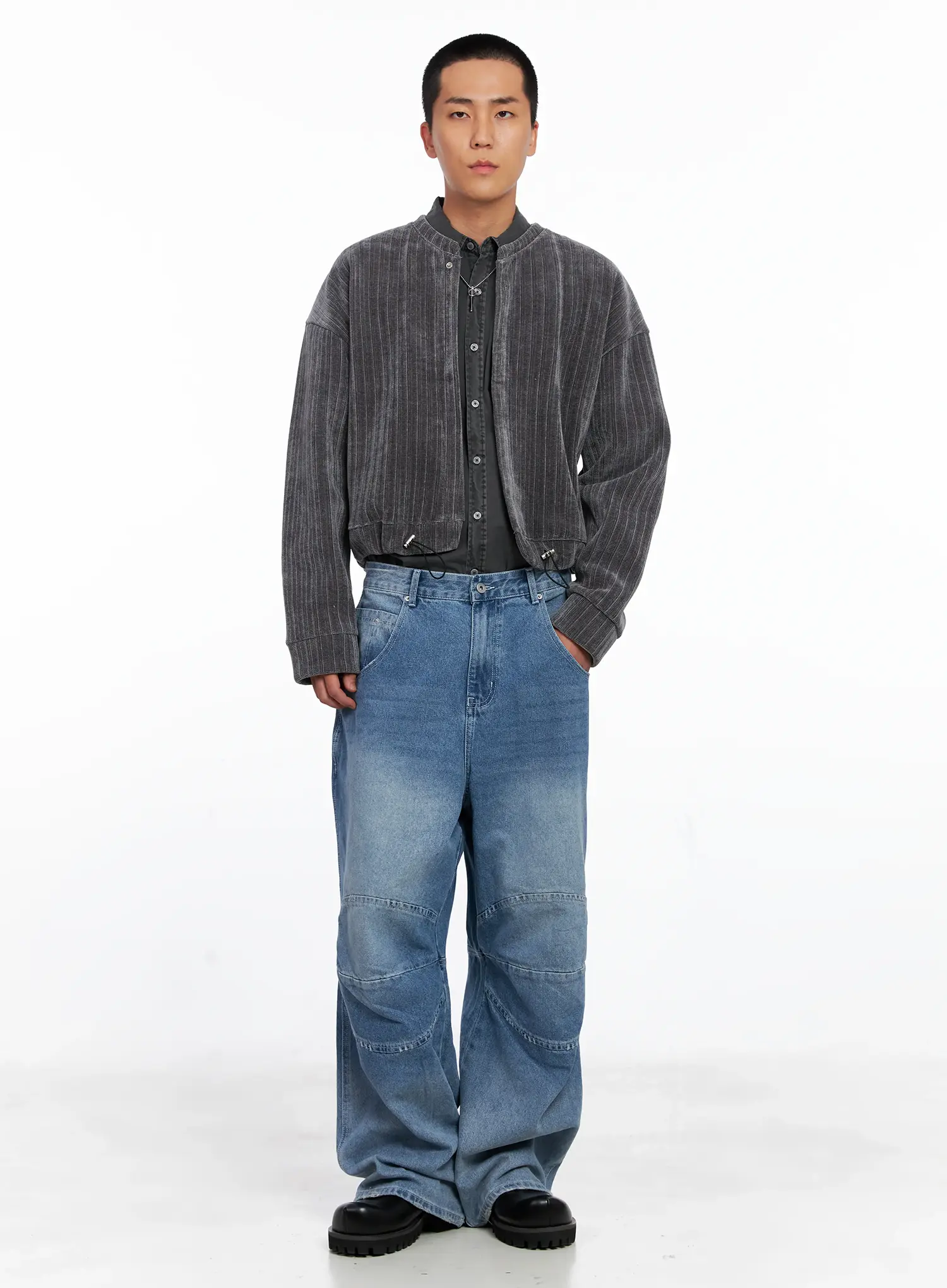 Men's Velvet Crop Jacket IS510 - Image 8