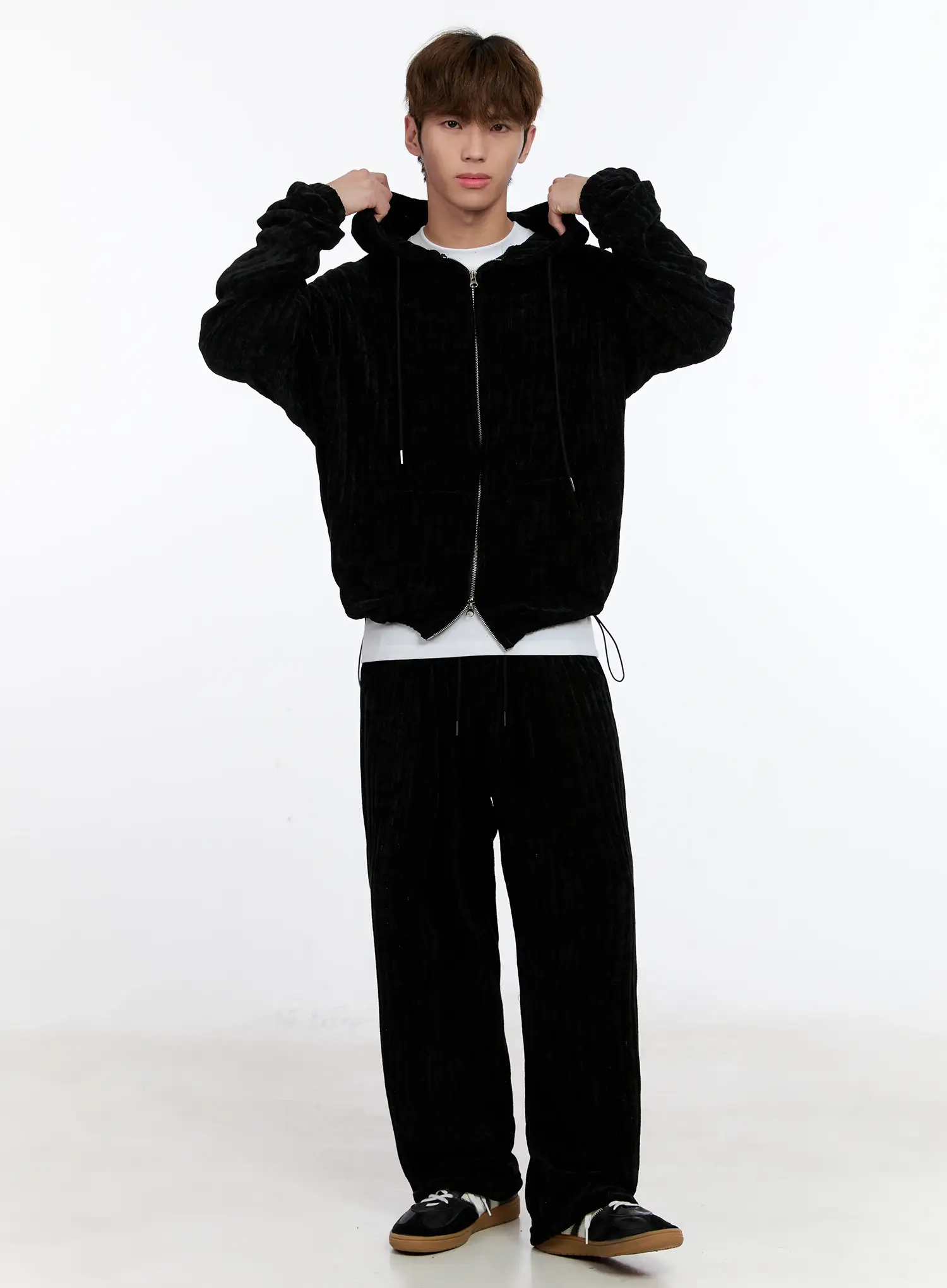 Men's Velvet Sweatpants IN512 - Image 2
