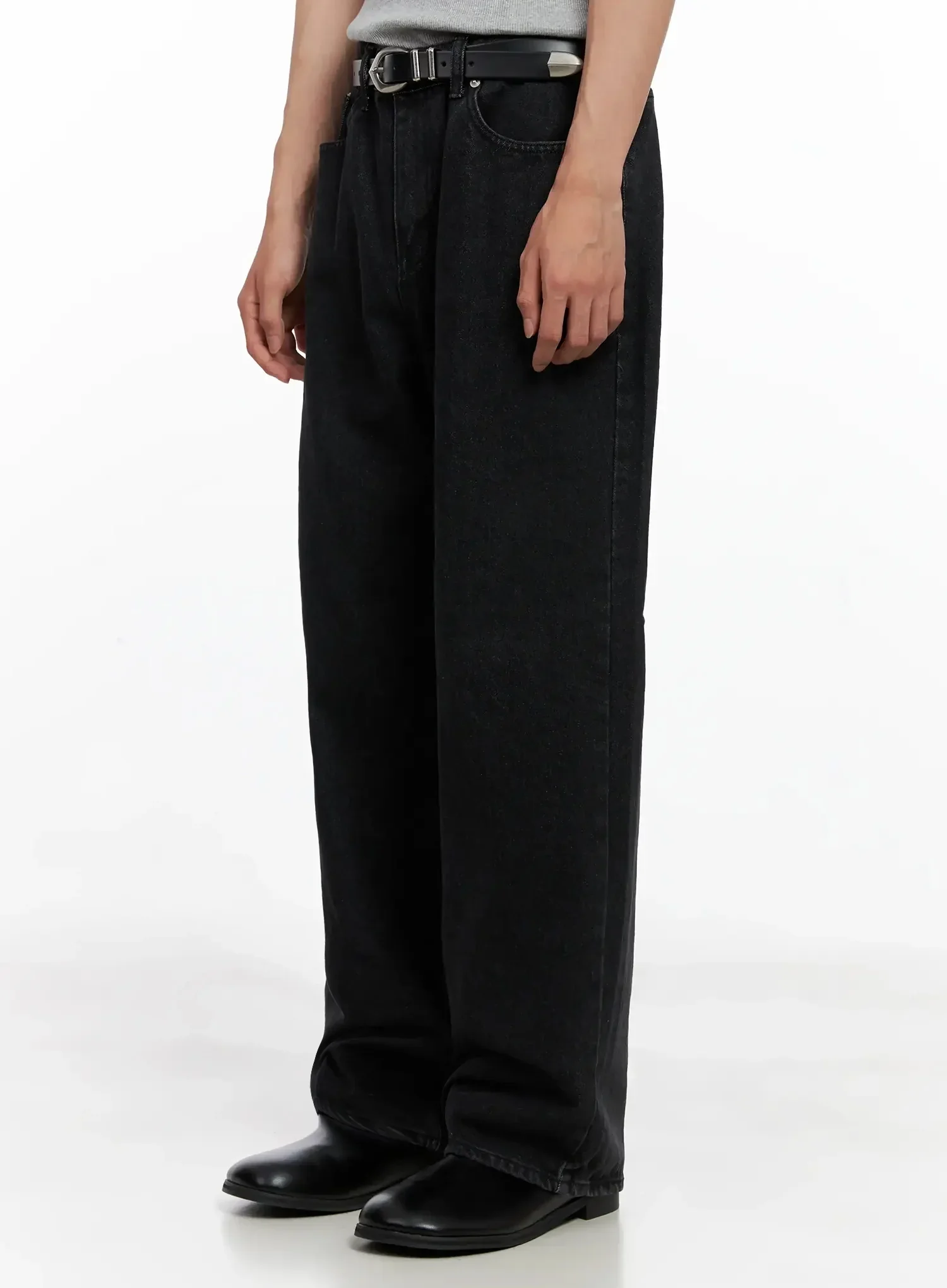 Men's Vintage Black Jeans IO517 - Image 5