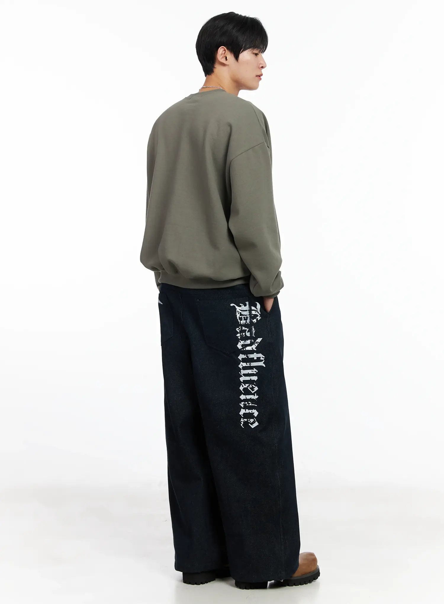 Men's Vintage Date Print Sweatshirt IJ521 - Image 9
