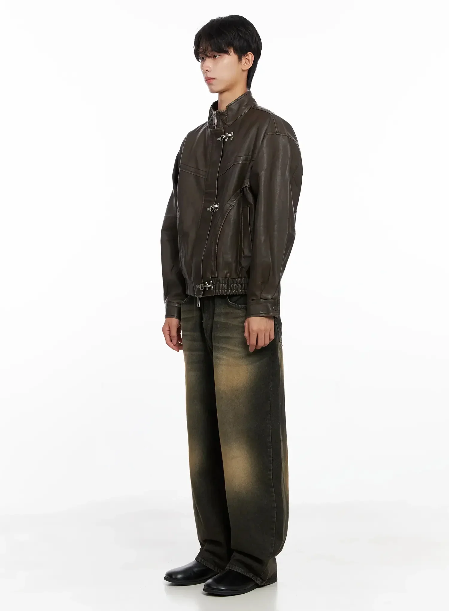 Men's Vintage Fade Wide-Leg Jeans IO516 - Image 10
