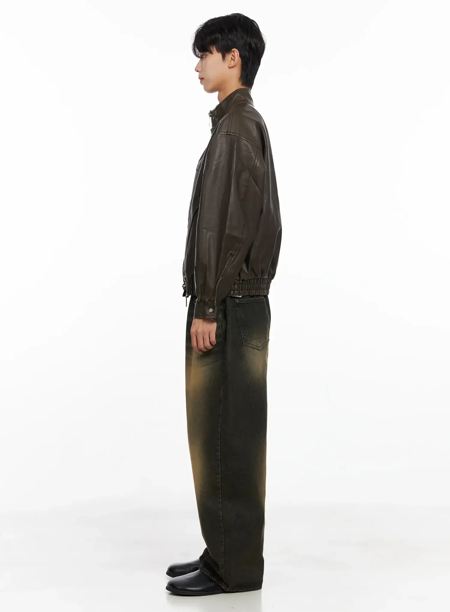 Men's Vintage Fade Wide-Leg Jeans IO516 - Image 11