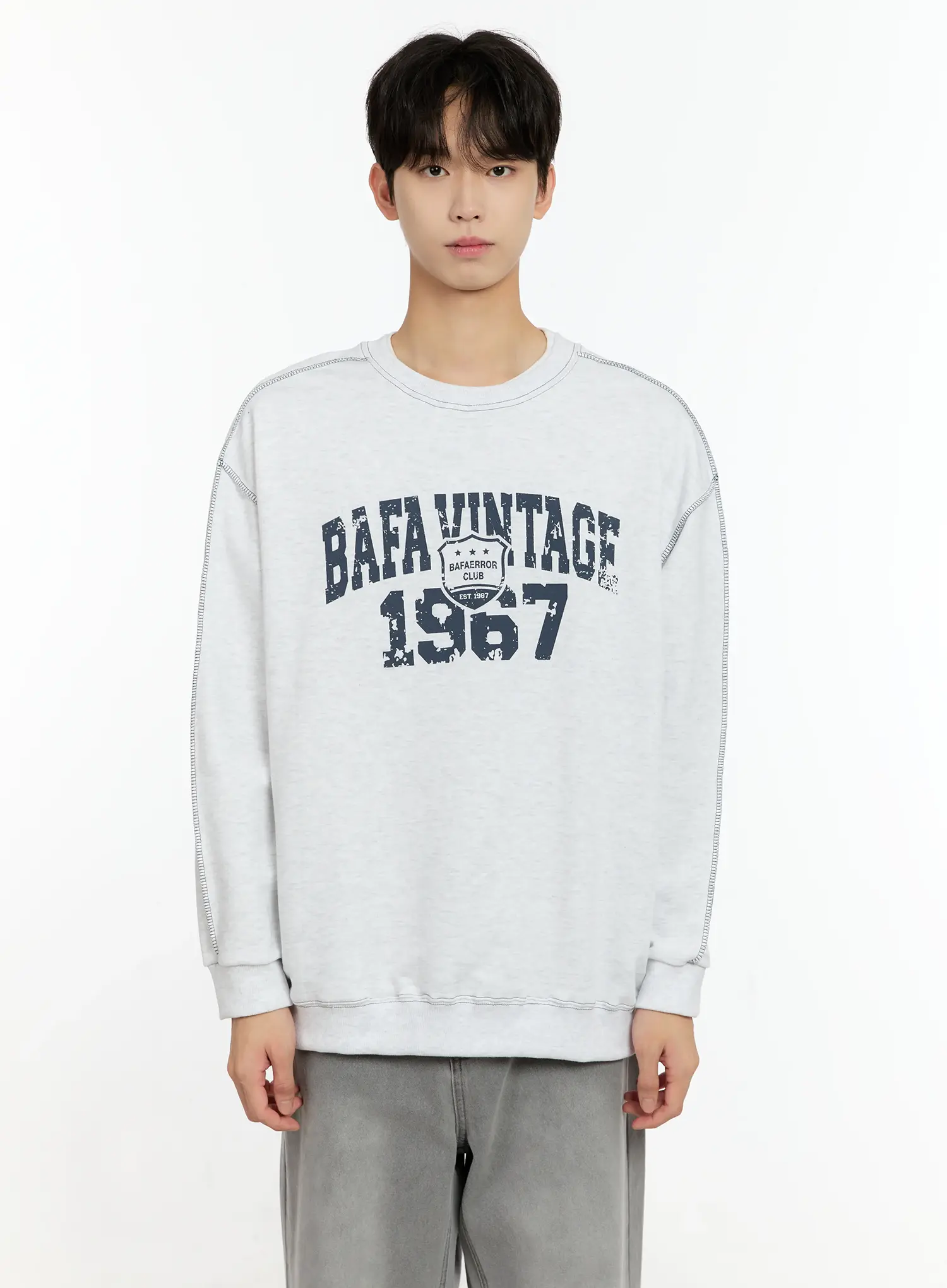 Men's Vintage Graphic Crewneck Sweatshirt IO531 - Image 11