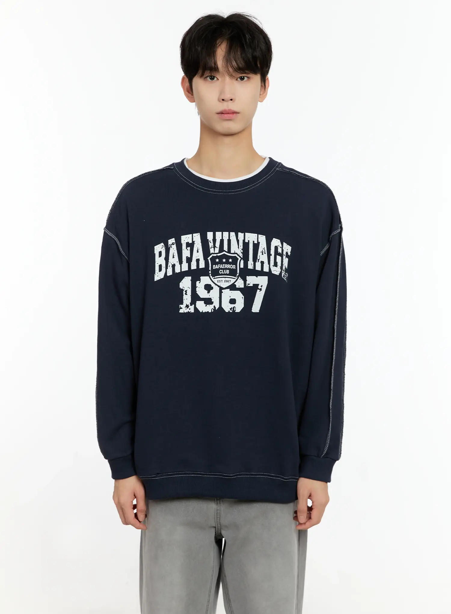 Men's Vintage Graphic Crewneck Sweatshirt IO531 - Image 13