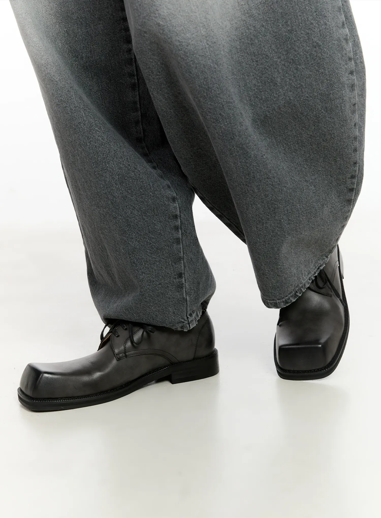 Men's Vintage Square Toe Loafers ID502