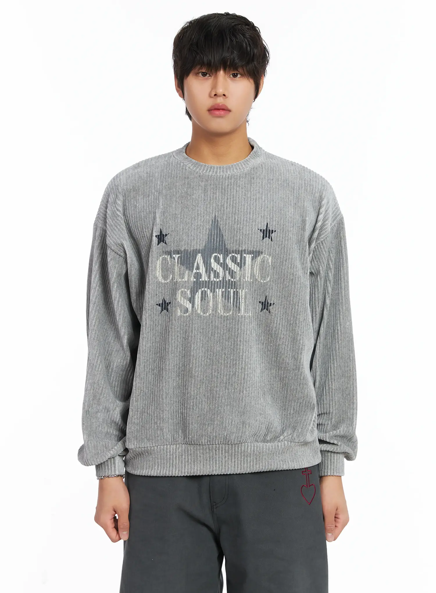 Men's Vintage Style Star Sweatshirt IJ512 - Image 10