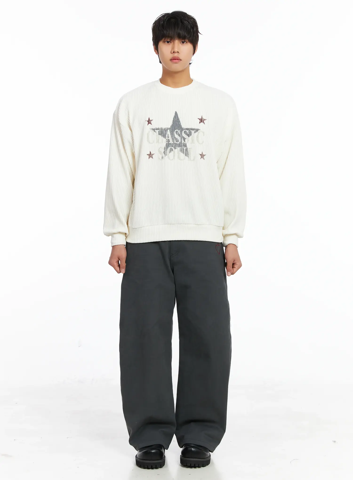 Men's Vintage Style Star Sweatshirt IJ512 - Image 3