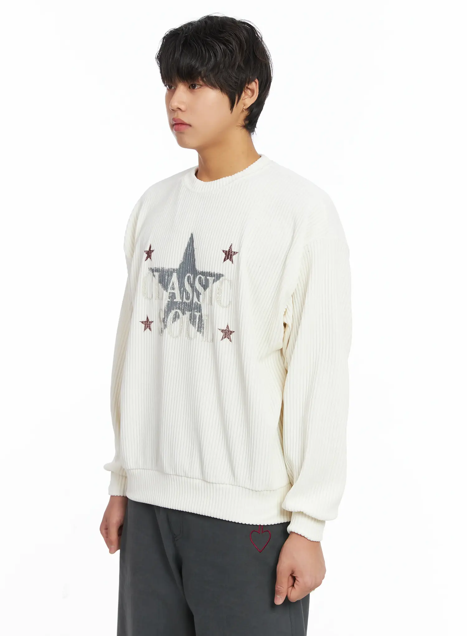 Men's Vintage Style Star Sweatshirt IJ512 - Image 4