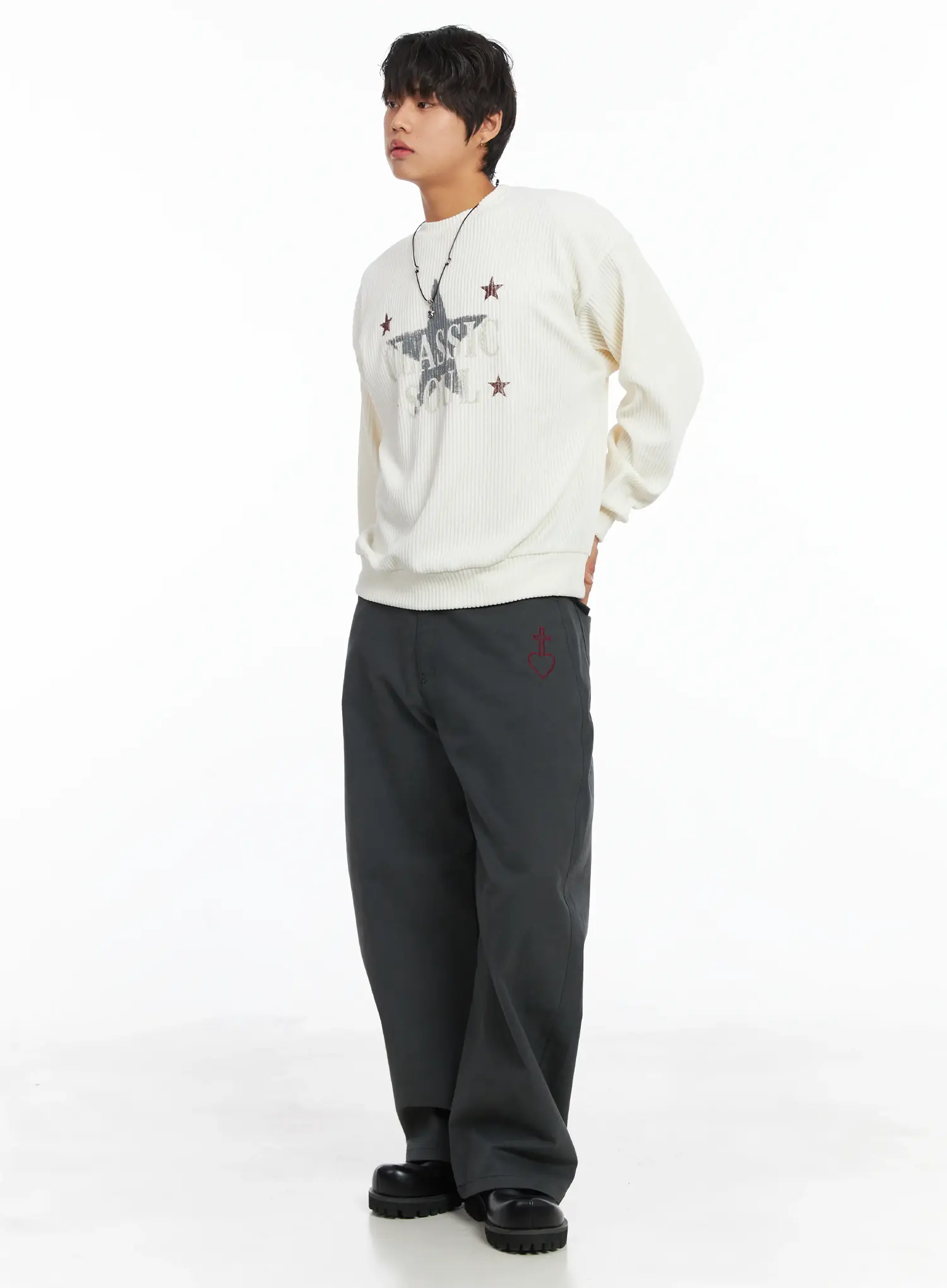 Men's Vintage Style Star Sweatshirt IJ512 - Image 7