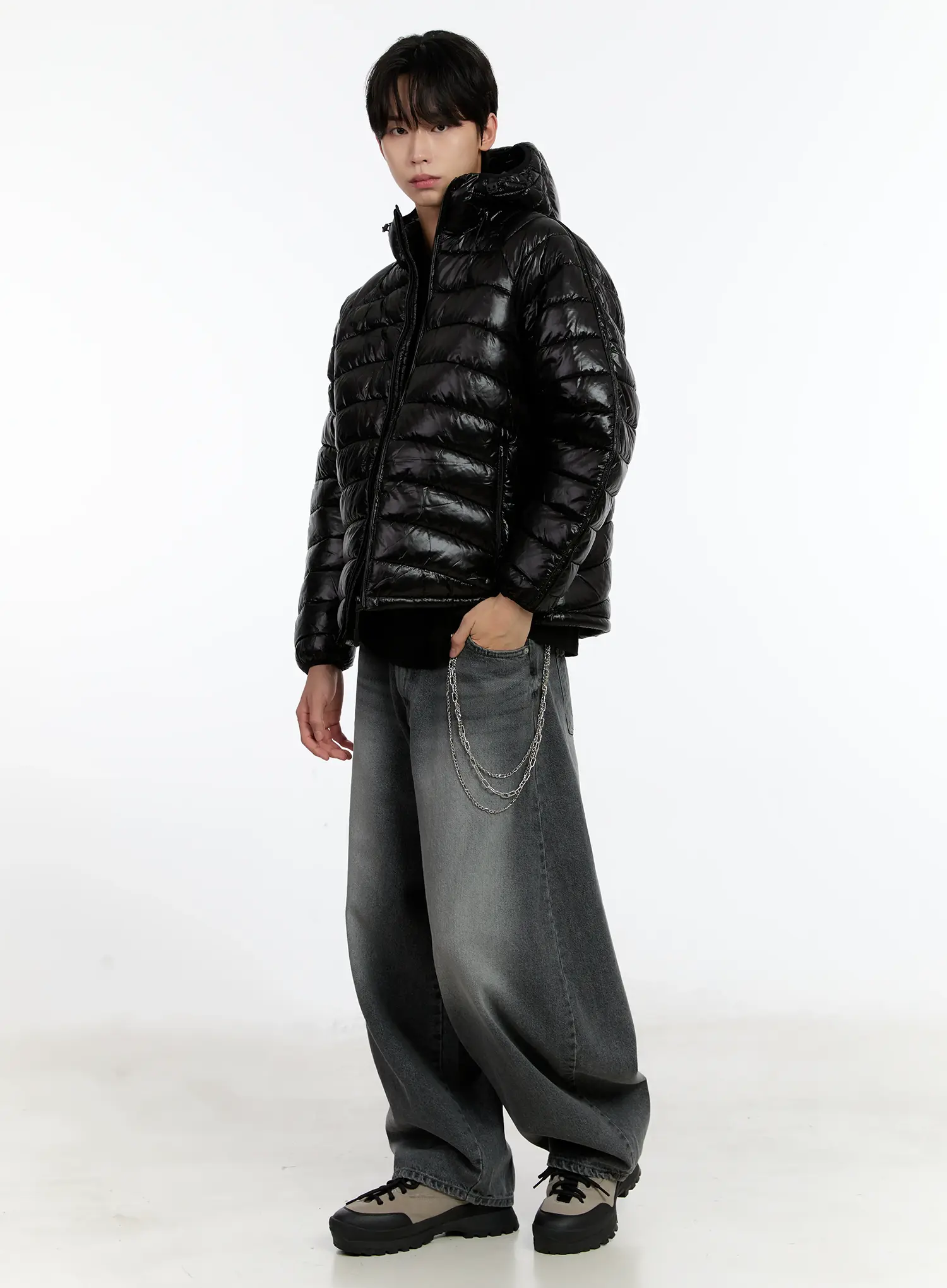 Men's Vintage Wash Baggy Jeans ID502 - Image 11