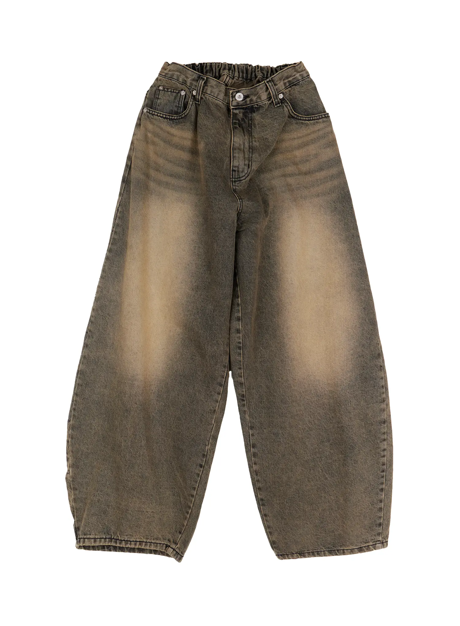 Men's Vintage Wash Wide Leg Jeans ID511 - Image 10