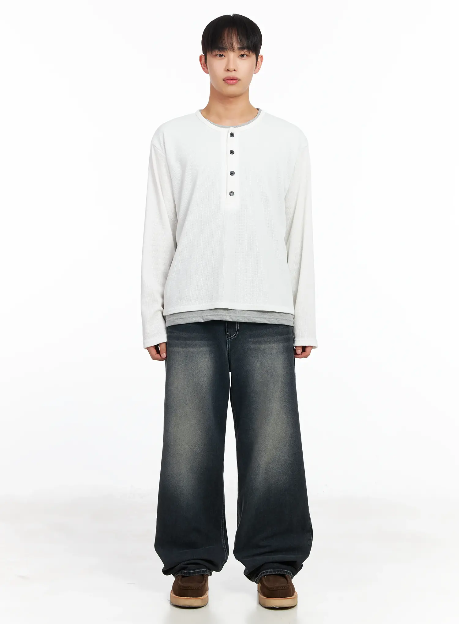 Men's Vintage Washed Baggy Jeans IM511 - Image 12