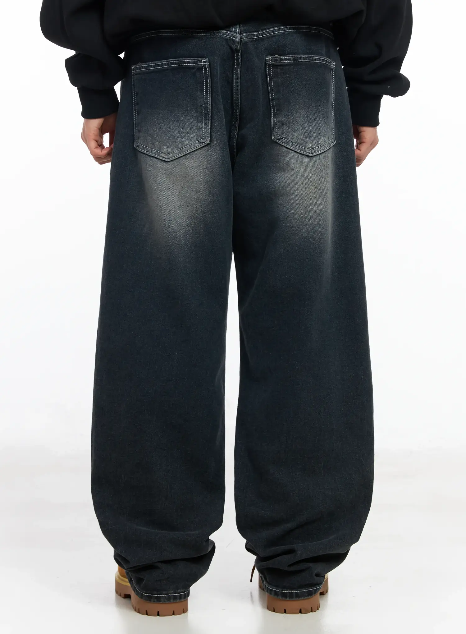 Men's Vintage Washed Baggy Jeans IM511 - Image 21