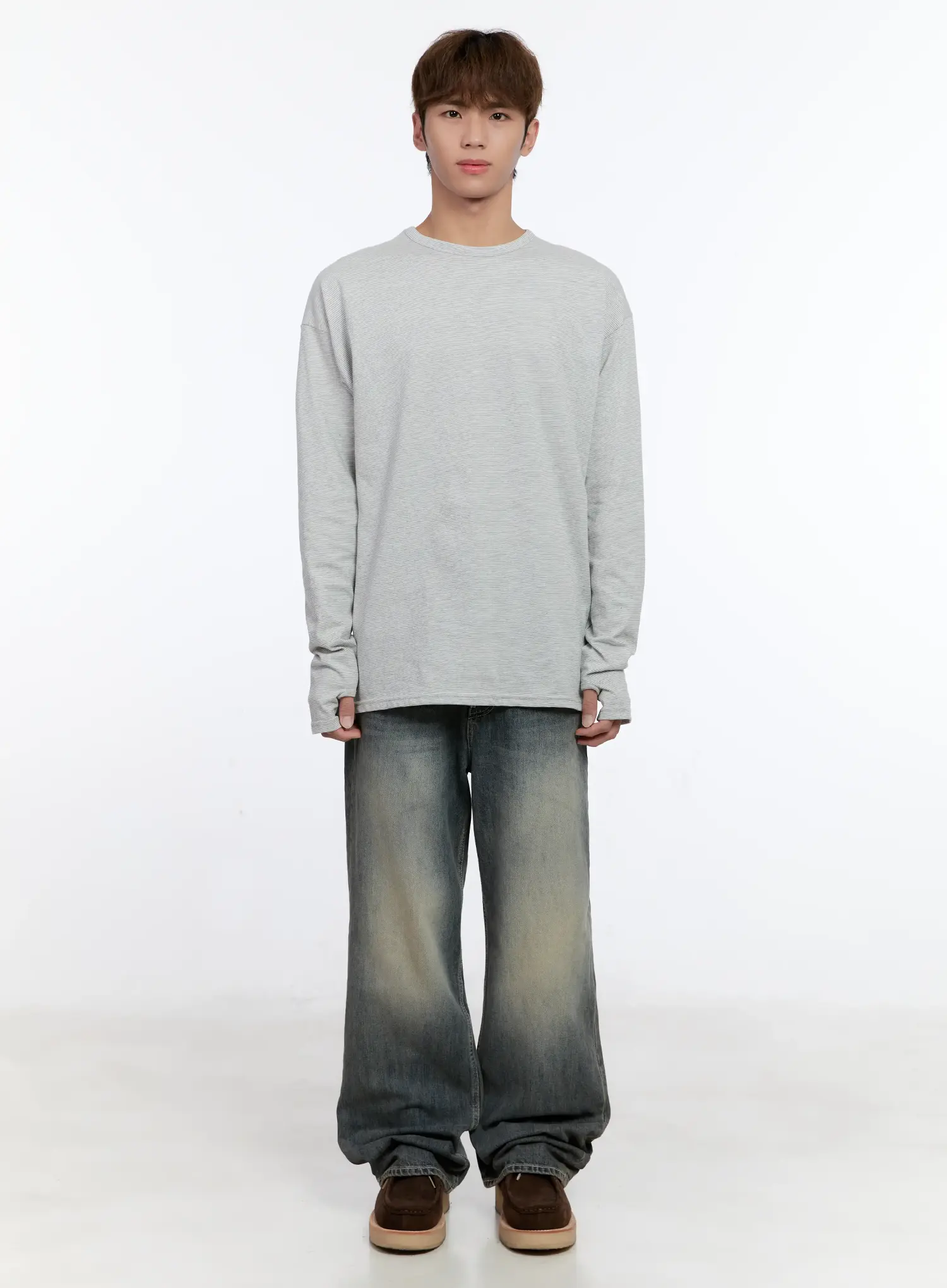 Men's Vintage Washed Denim Jeans IN512 - Image 3