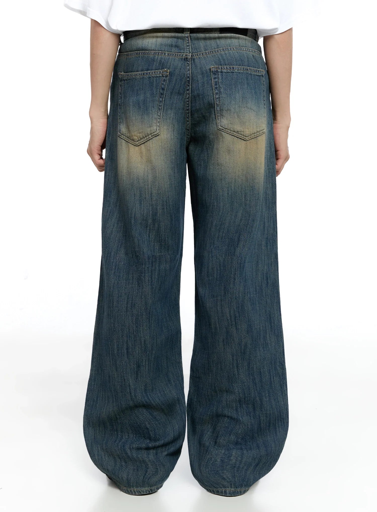 Men's Vintage Wide-Leg Jeans IG520 - Image 8