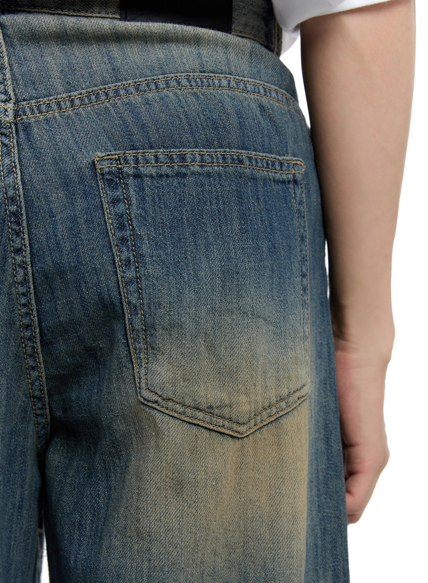 Men's Vintage Wide-Leg Jeans IG520 - Image 9
