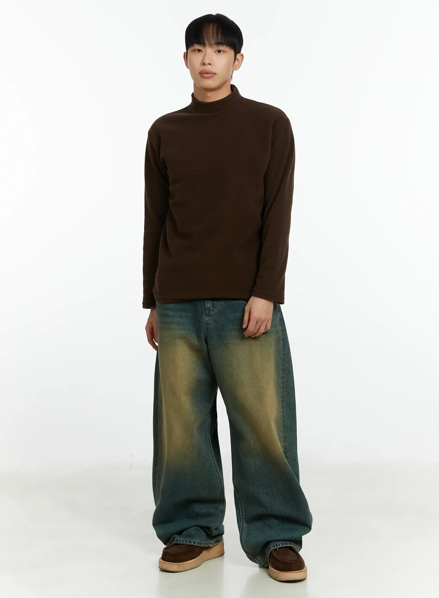 Men's Warm Fleece Mock Neck Pullover IF510 - Image 2