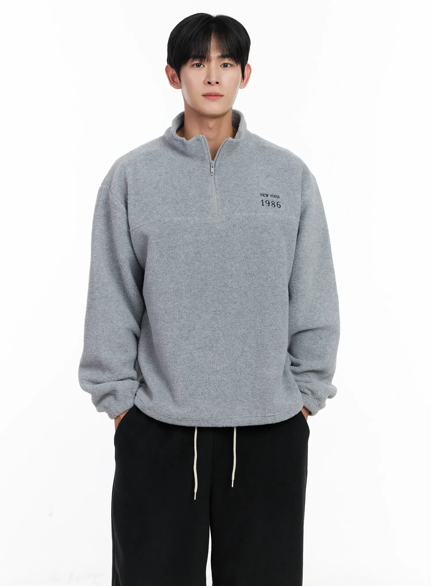 Men's Warm Fleece Quarter-Zip Sweatshirt IJ521