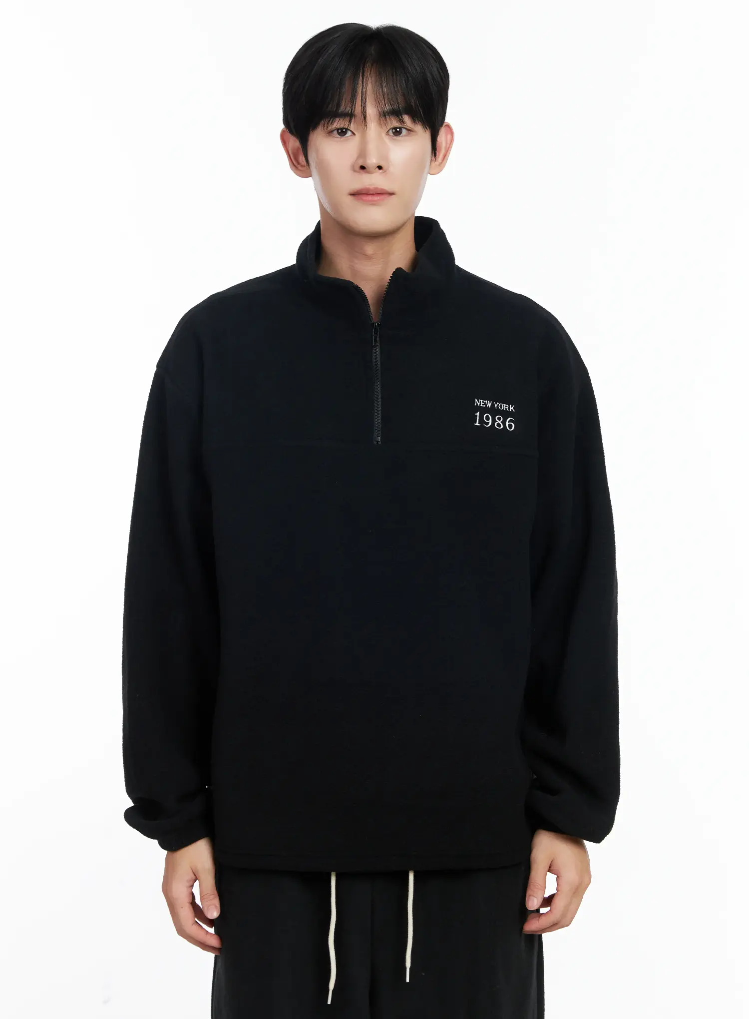 Men's Warm Fleece Quarter-Zip Sweatshirt IJ521 - Image 10