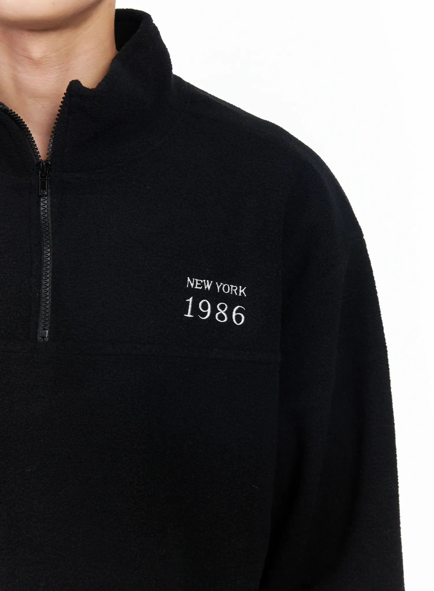 Men's Warm Fleece Quarter-Zip Sweatshirt IJ521 - Image 11