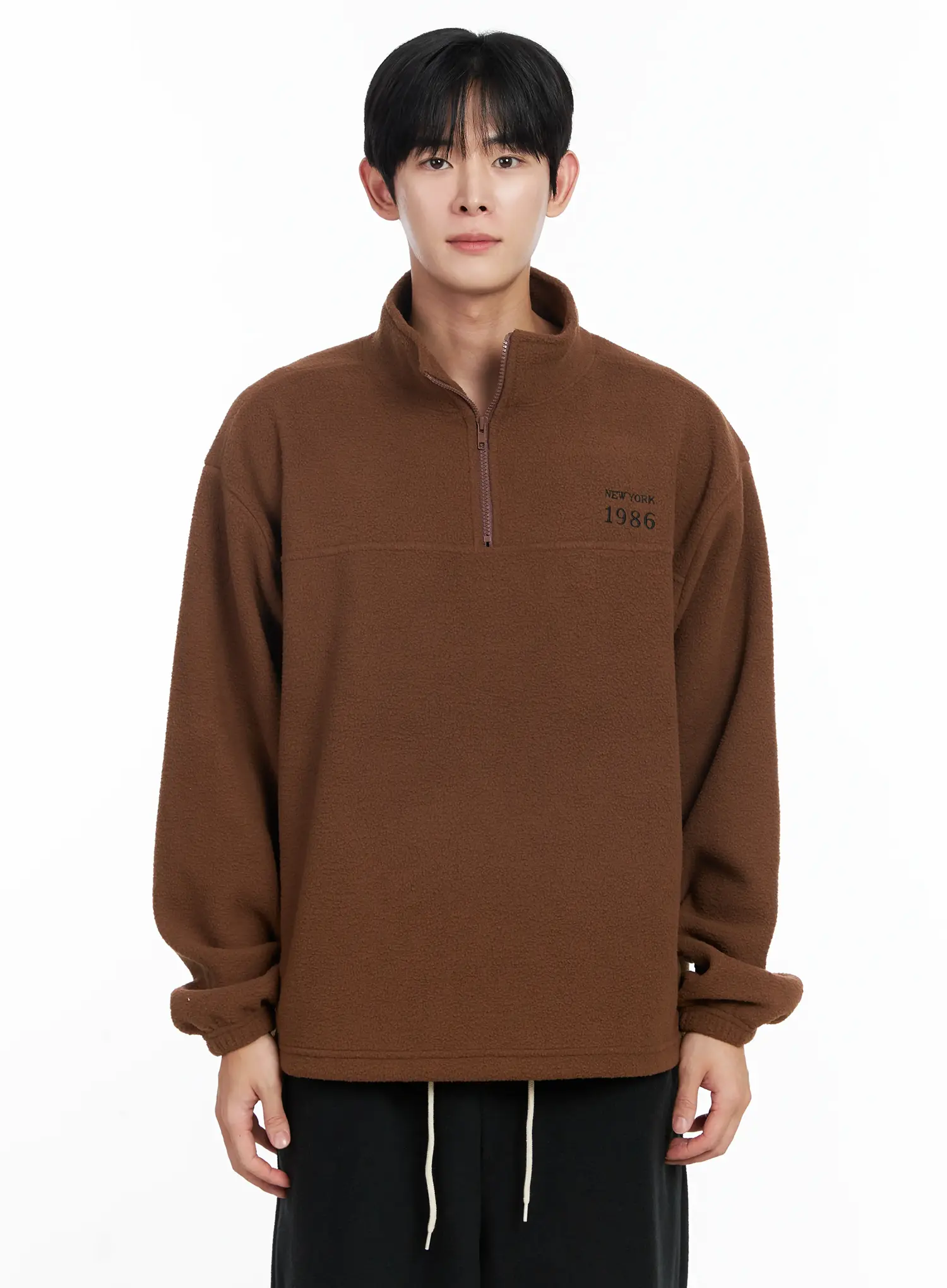 Men's Warm Fleece Quarter-Zip Sweatshirt IJ521 - Image 13