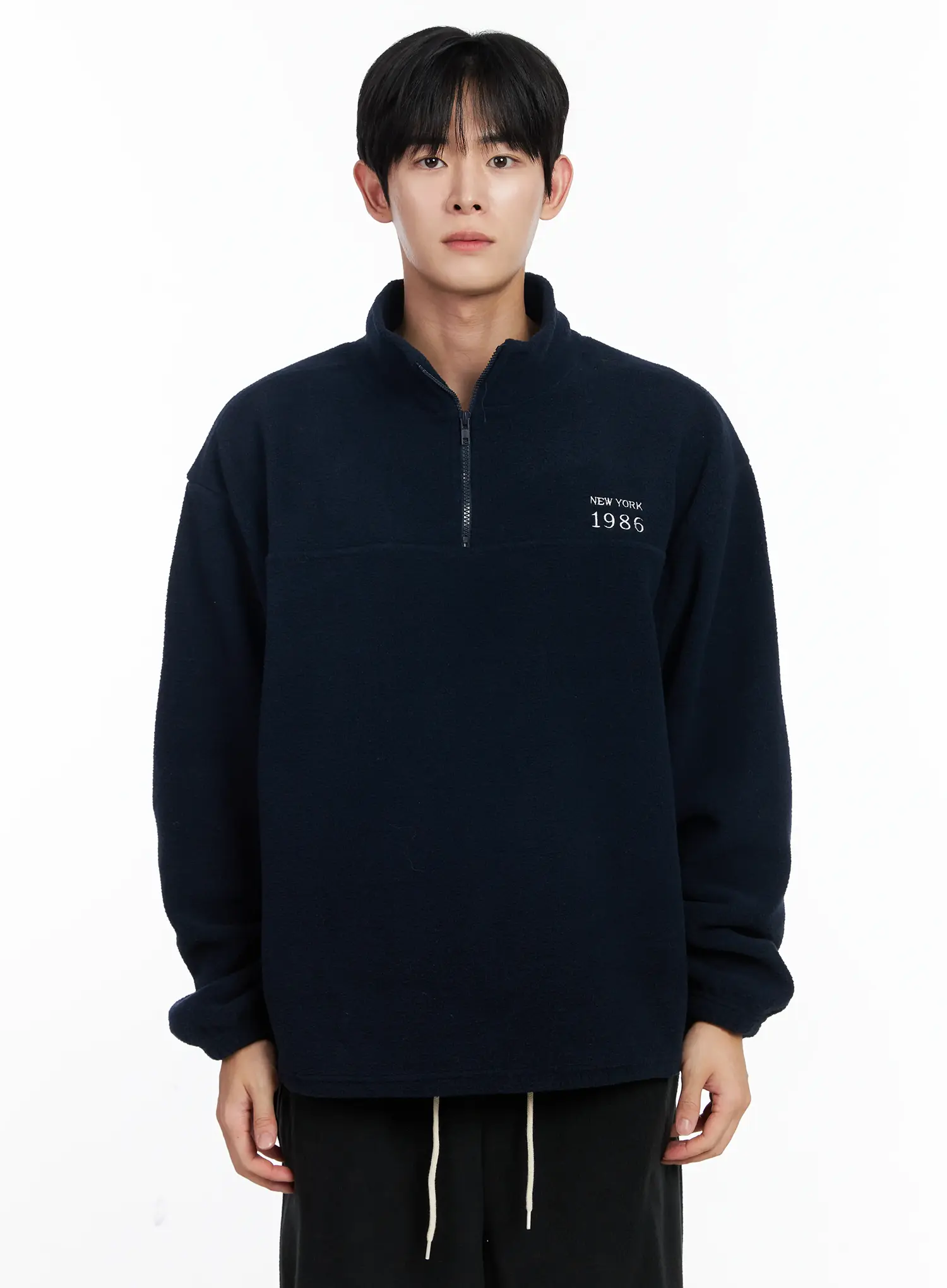 Men's Warm Fleece Quarter-Zip Sweatshirt IJ521 - Image 14