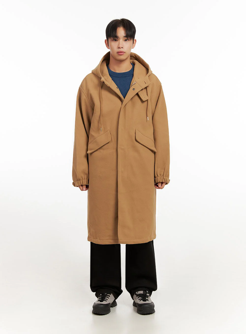 Men's Warm Wool Zip-Up Hooded Coat ID413 - Image 10