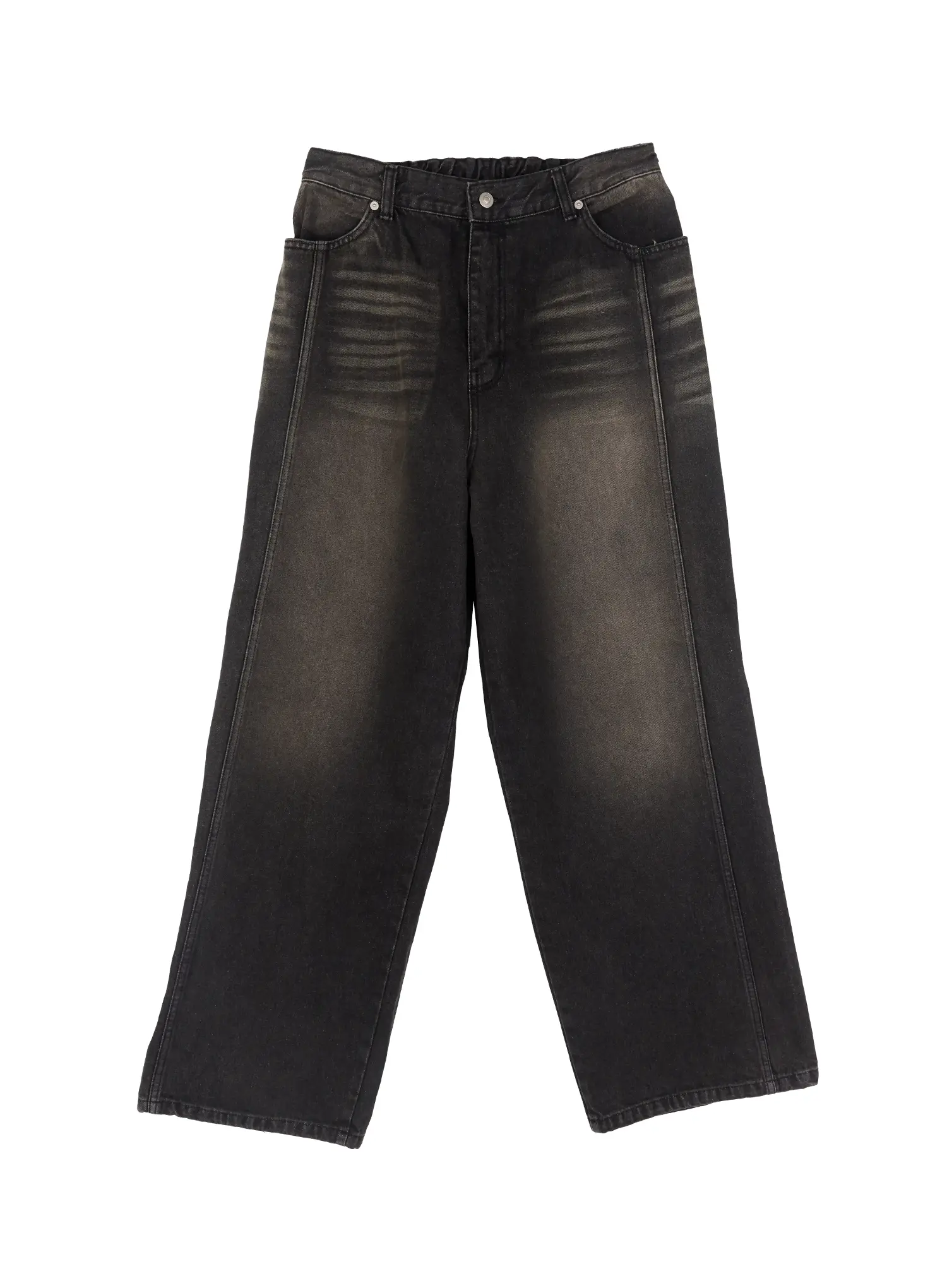 Men's Washed Baggy Jeans IF503 - Image 9