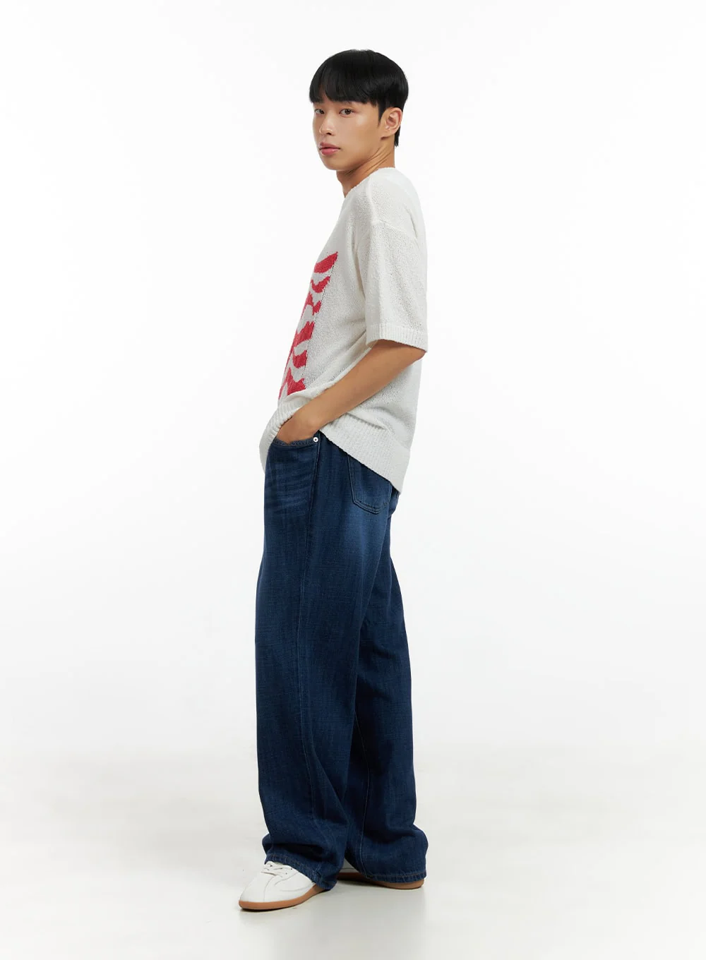 Men's Washed Cotton Denim Jeans CL429 - Image 5
