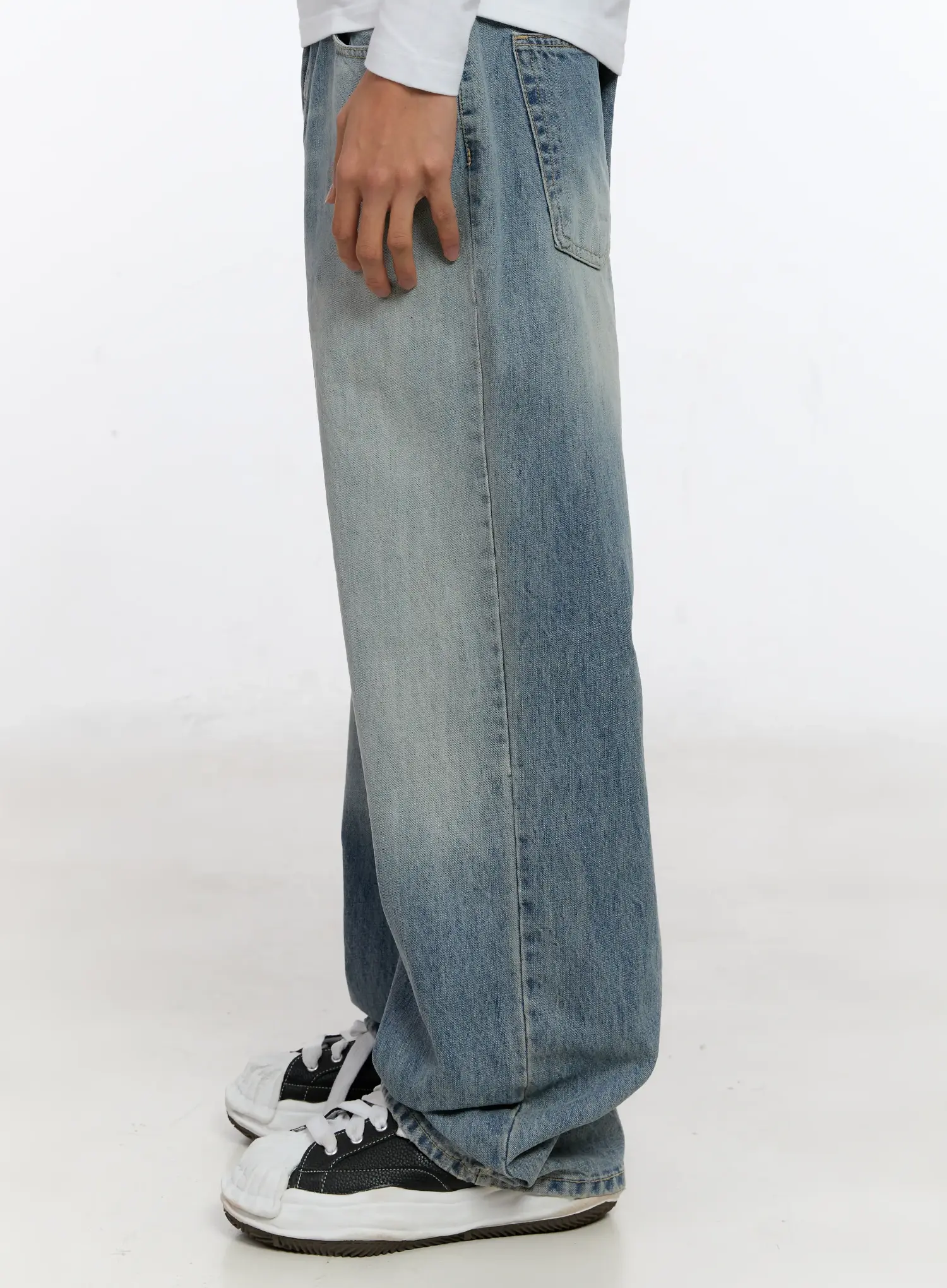 Men's Washed Denim Jeans IN512 - Image 5