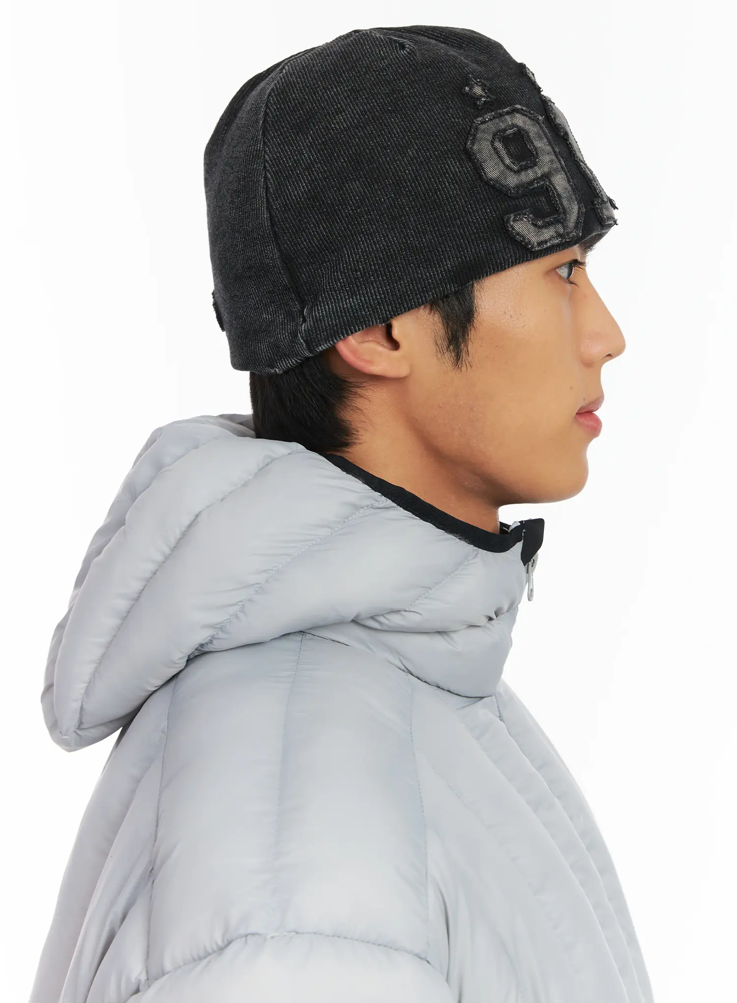 Men's Washed Denim Ribbed Beanie ID511 - Image 5