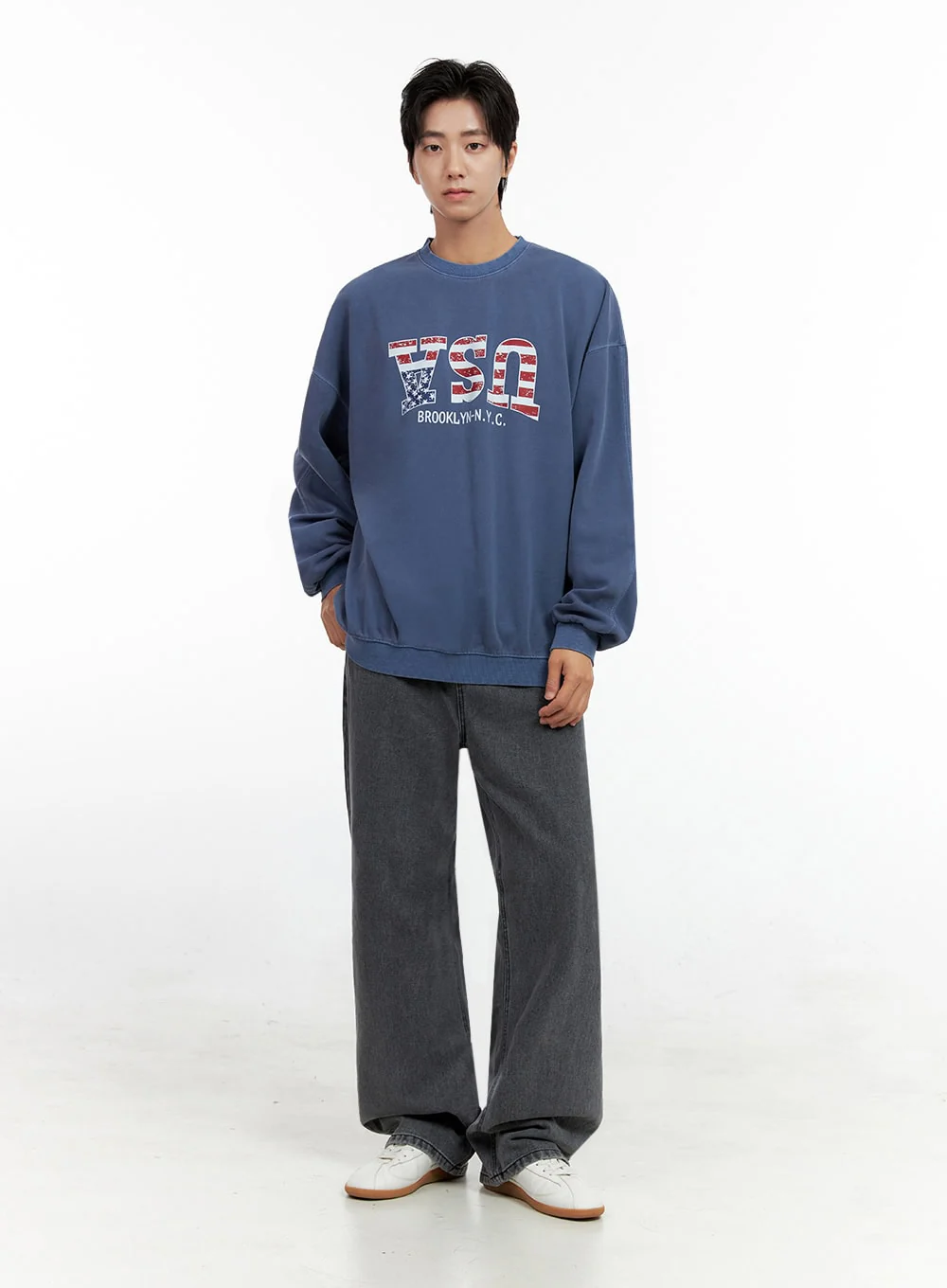 Men's Washed Graphic Sweatshirt IN401 - Image 2