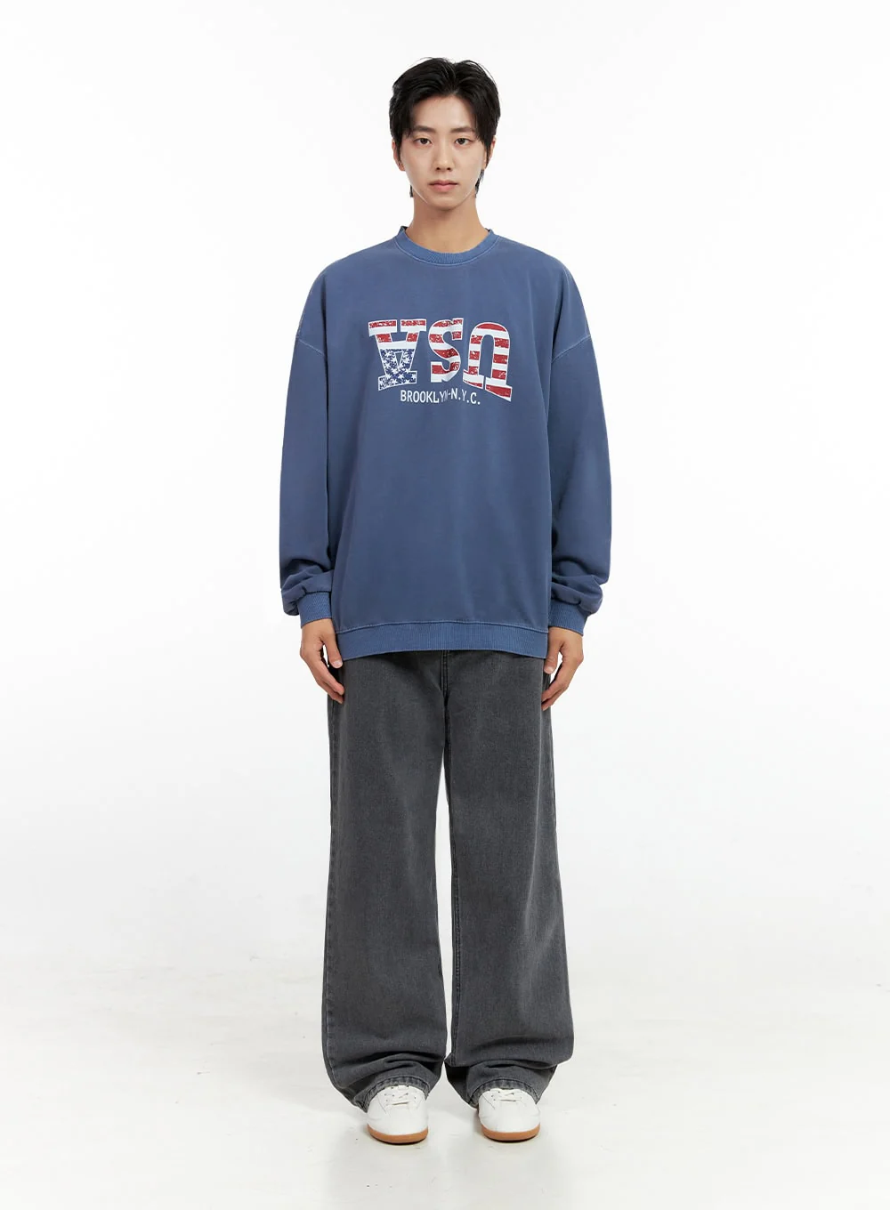 Men's Washed Graphic Sweatshirt IN401 - Image 6