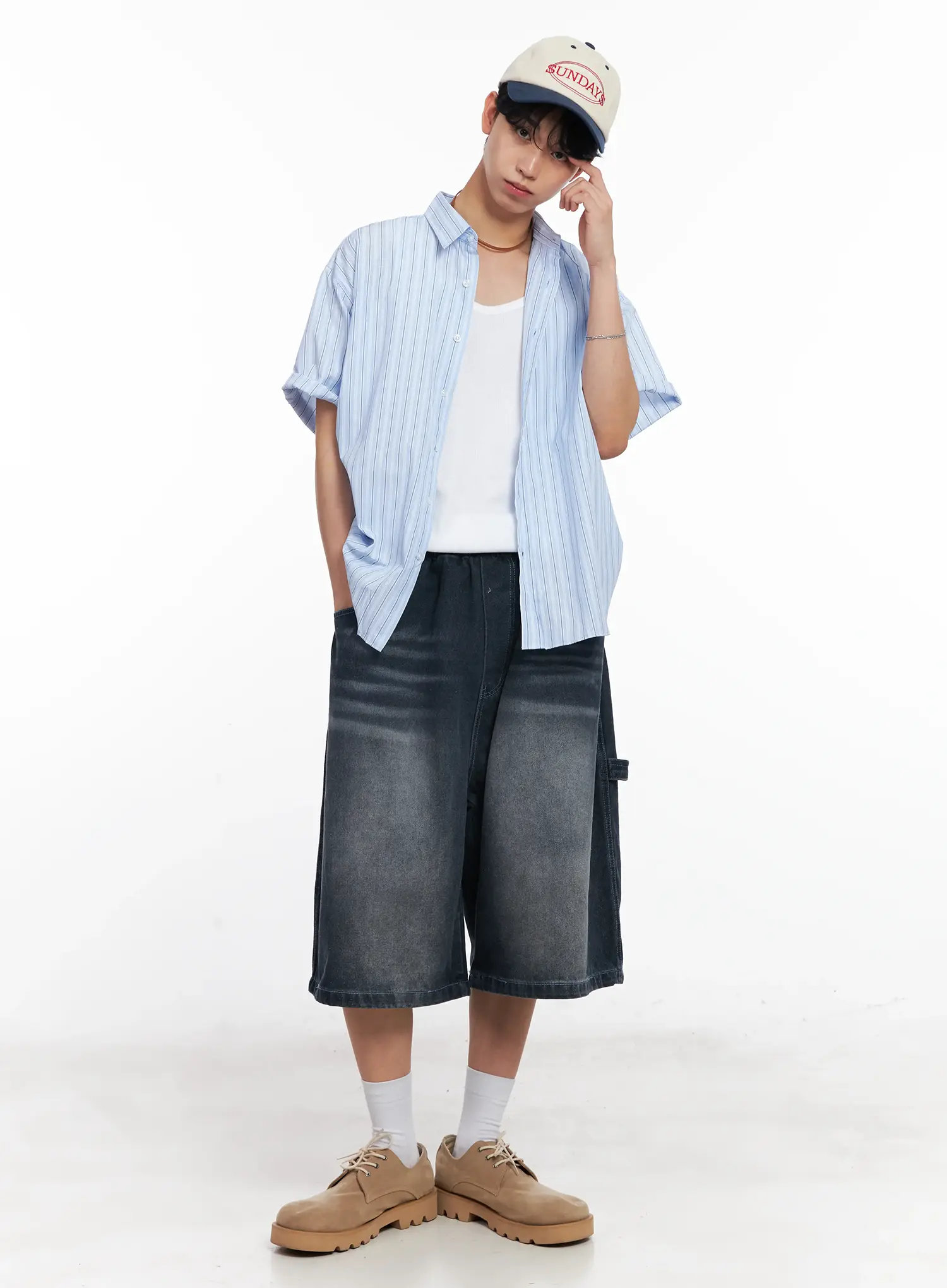 Men's Washed Jorts IL504 - Image 2