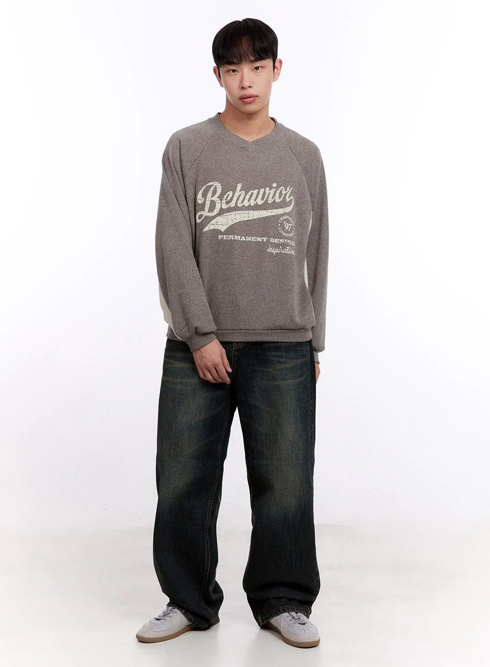Men's Washed Relaxed-Fit Jeans IM512 - Image 7