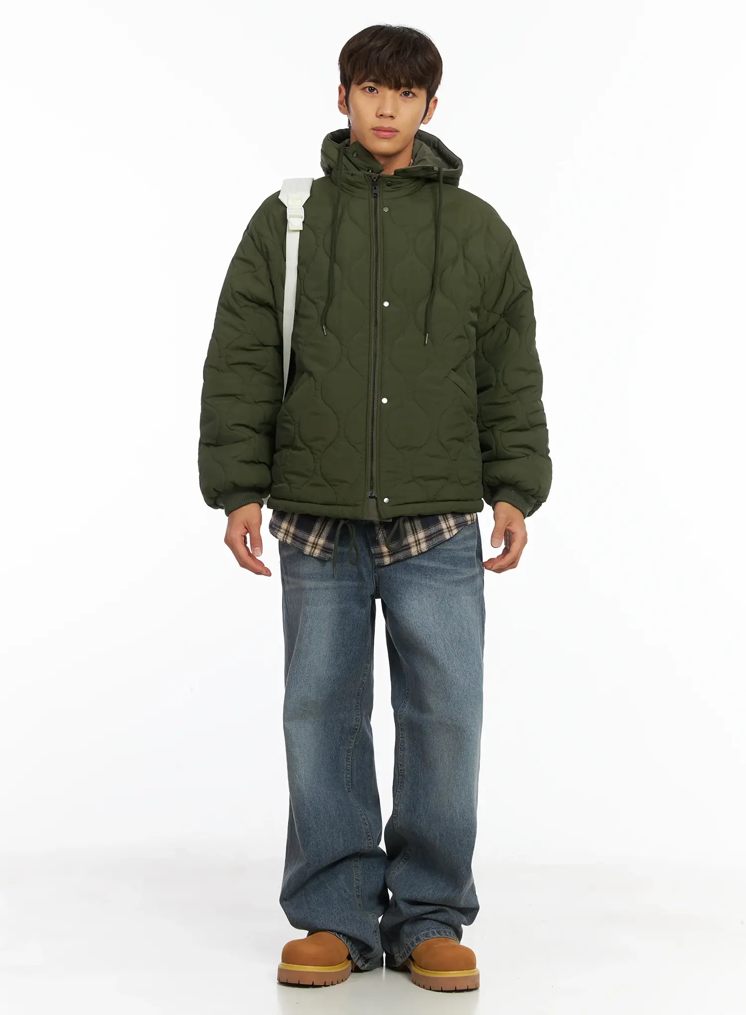 Men's Washed Semi-Flared Jeans IJ514 - Image 12