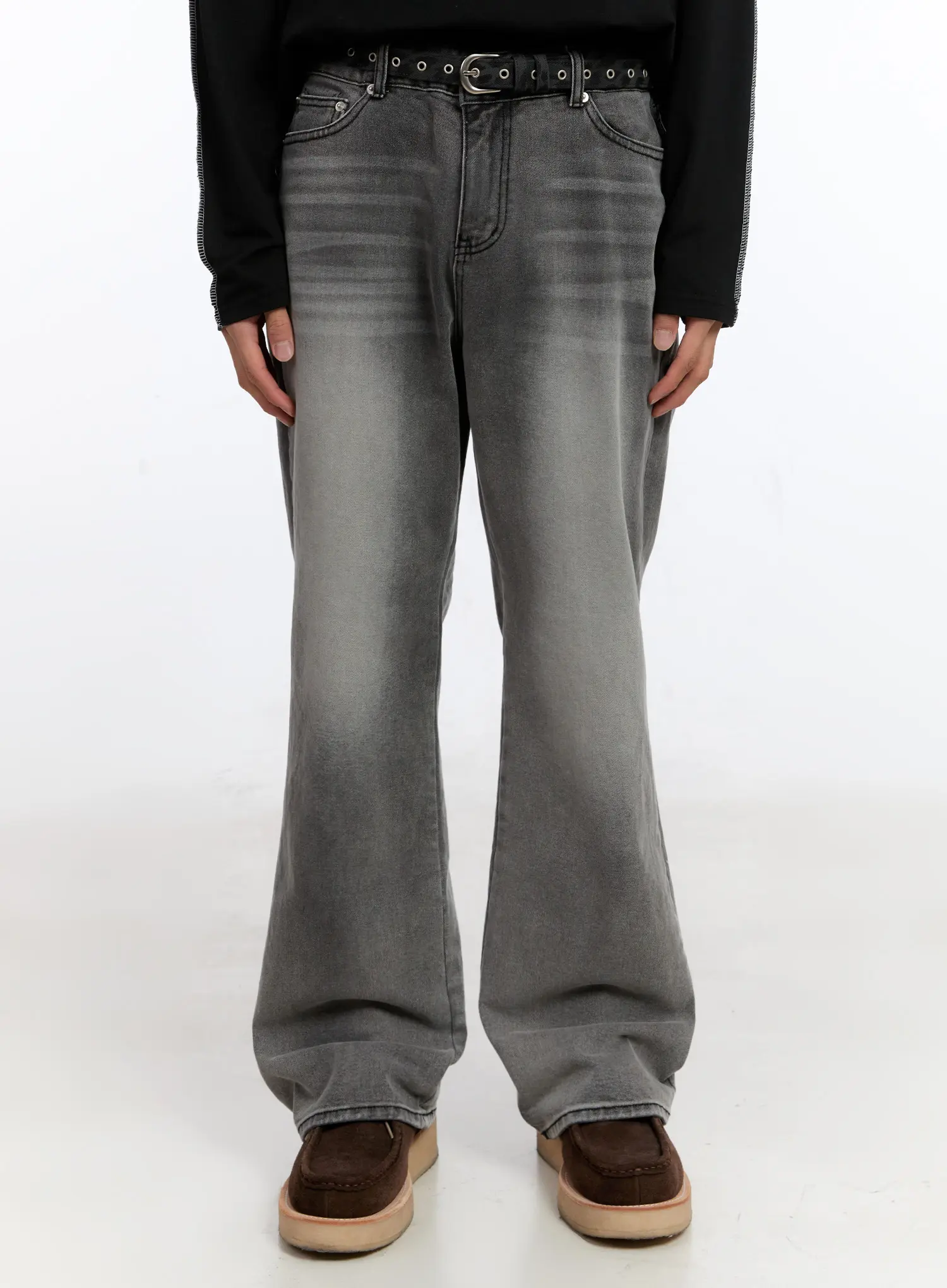 Men's Washed Straight Jeans IN528
