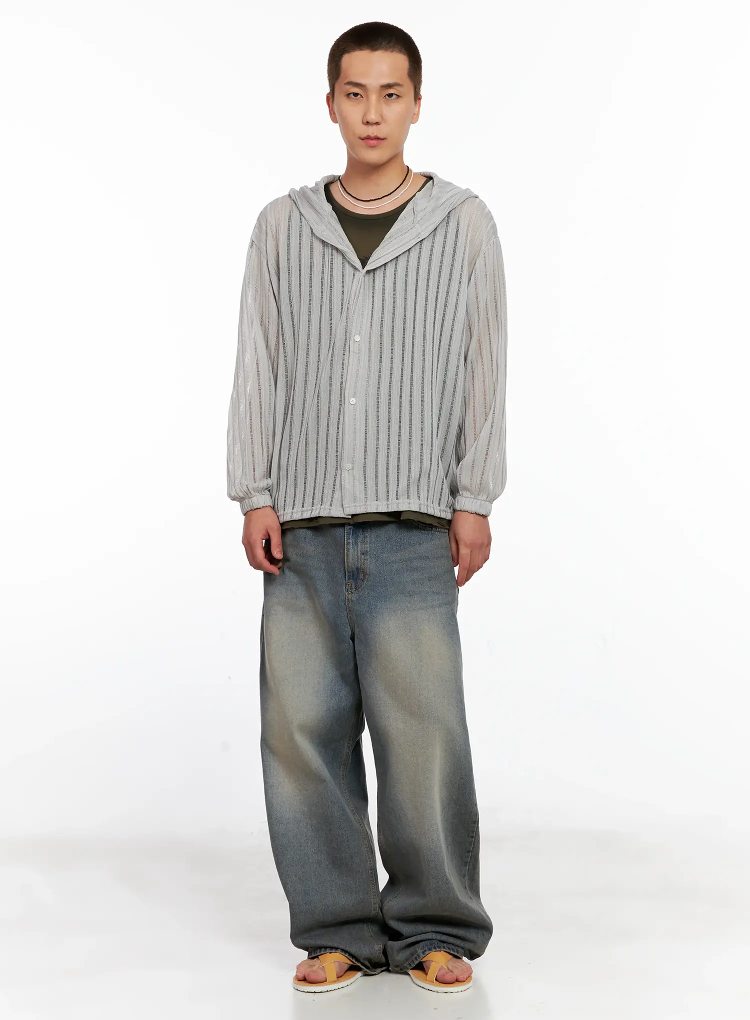 Men's Washed Vintage Denim Jeans IG511 - Image 12