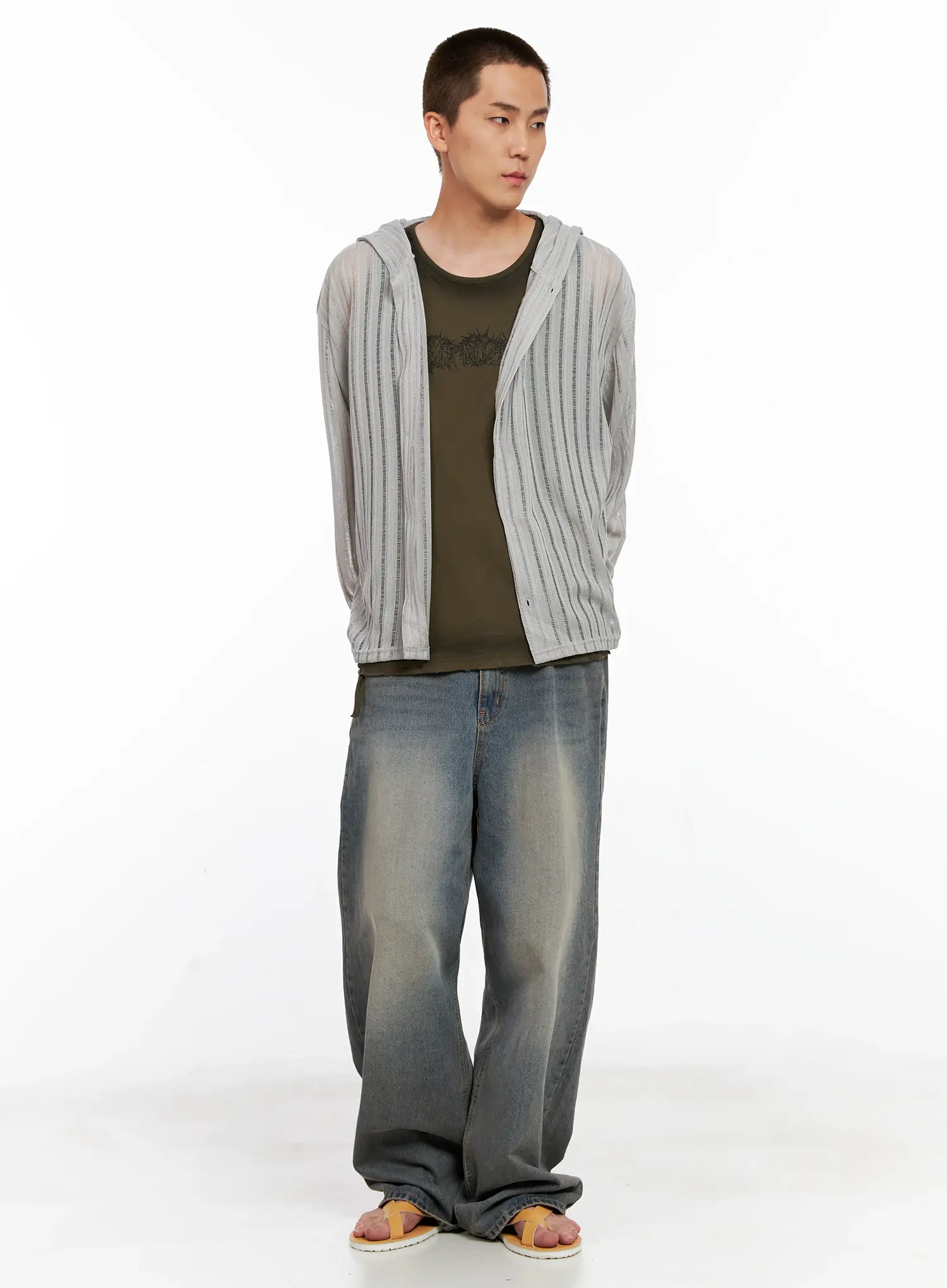 Men's Washed Vintage Denim Jeans IG511 - Image 2