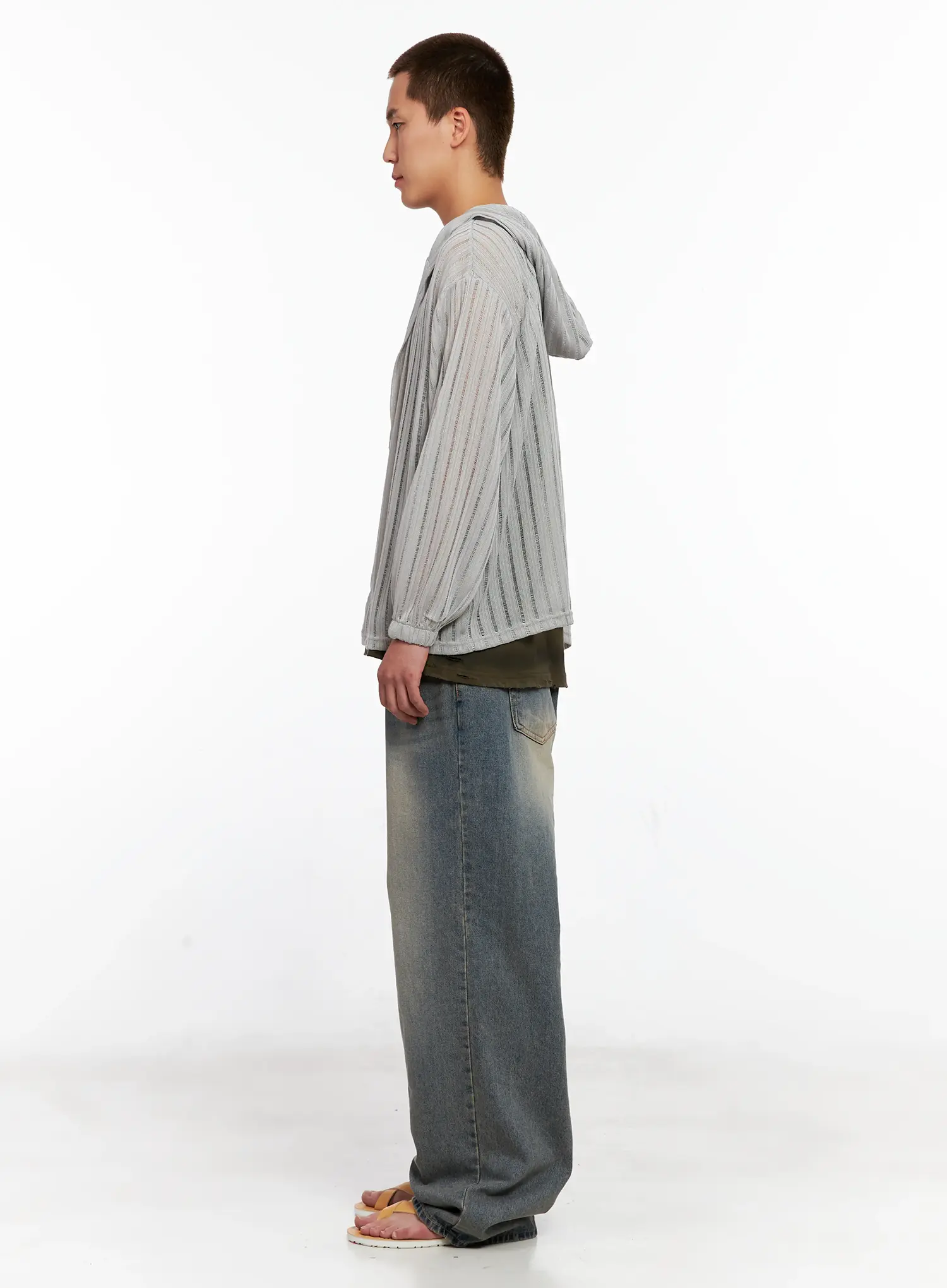 Men's Washed Vintage Denim Jeans IG511 - Image 7