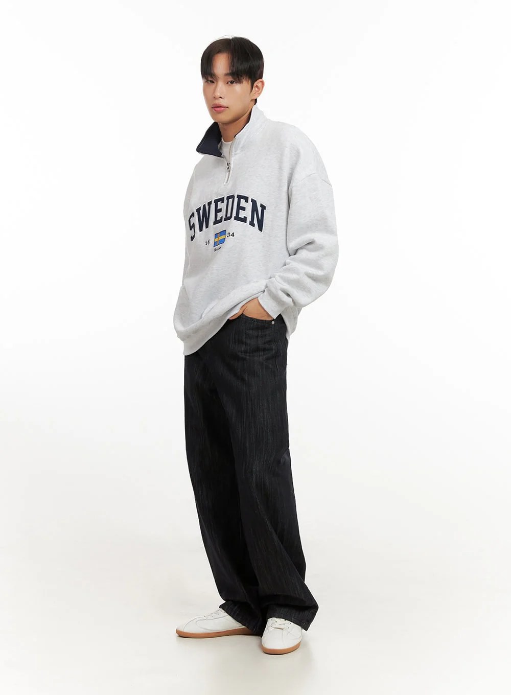 Men's Washed Wide-Fit Denim Jeans ID406 - Image 3