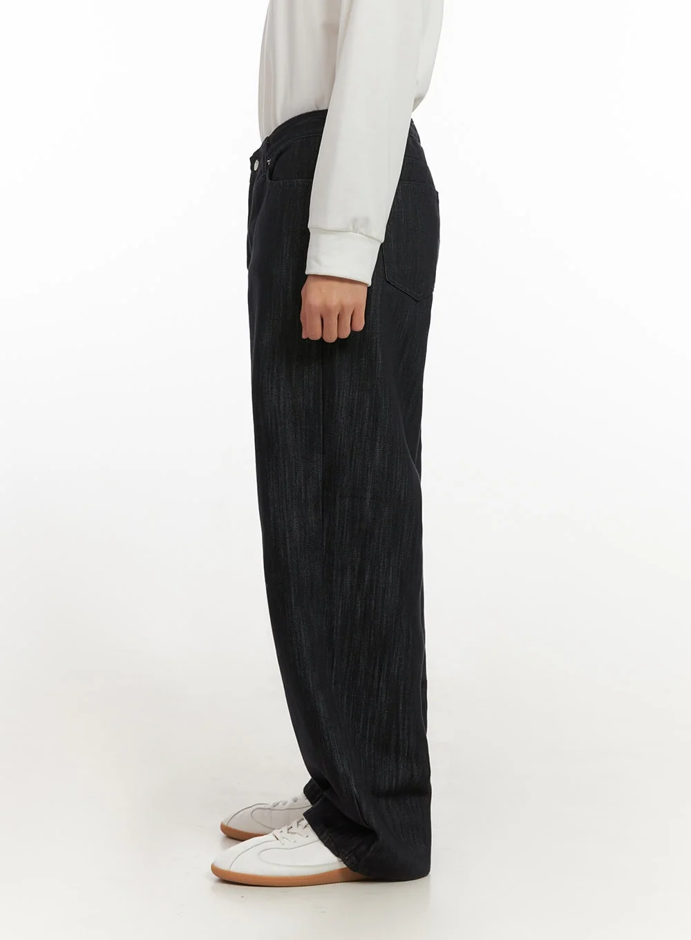 Men's Washed Wide-Fit Denim Jeans ID406 - Image 4