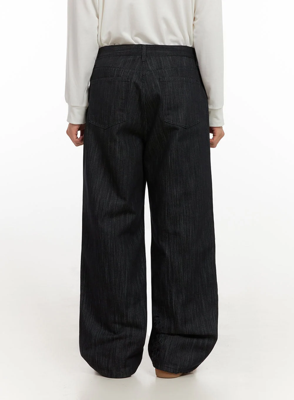 Men's Washed Wide-Fit Denim Jeans ID406 - Image 5