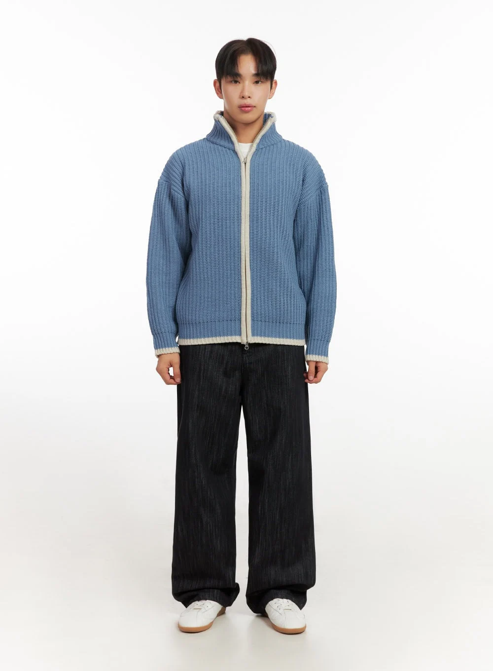 Men's Washed Wide-Fit Denim Jeans ID406 - Image 6